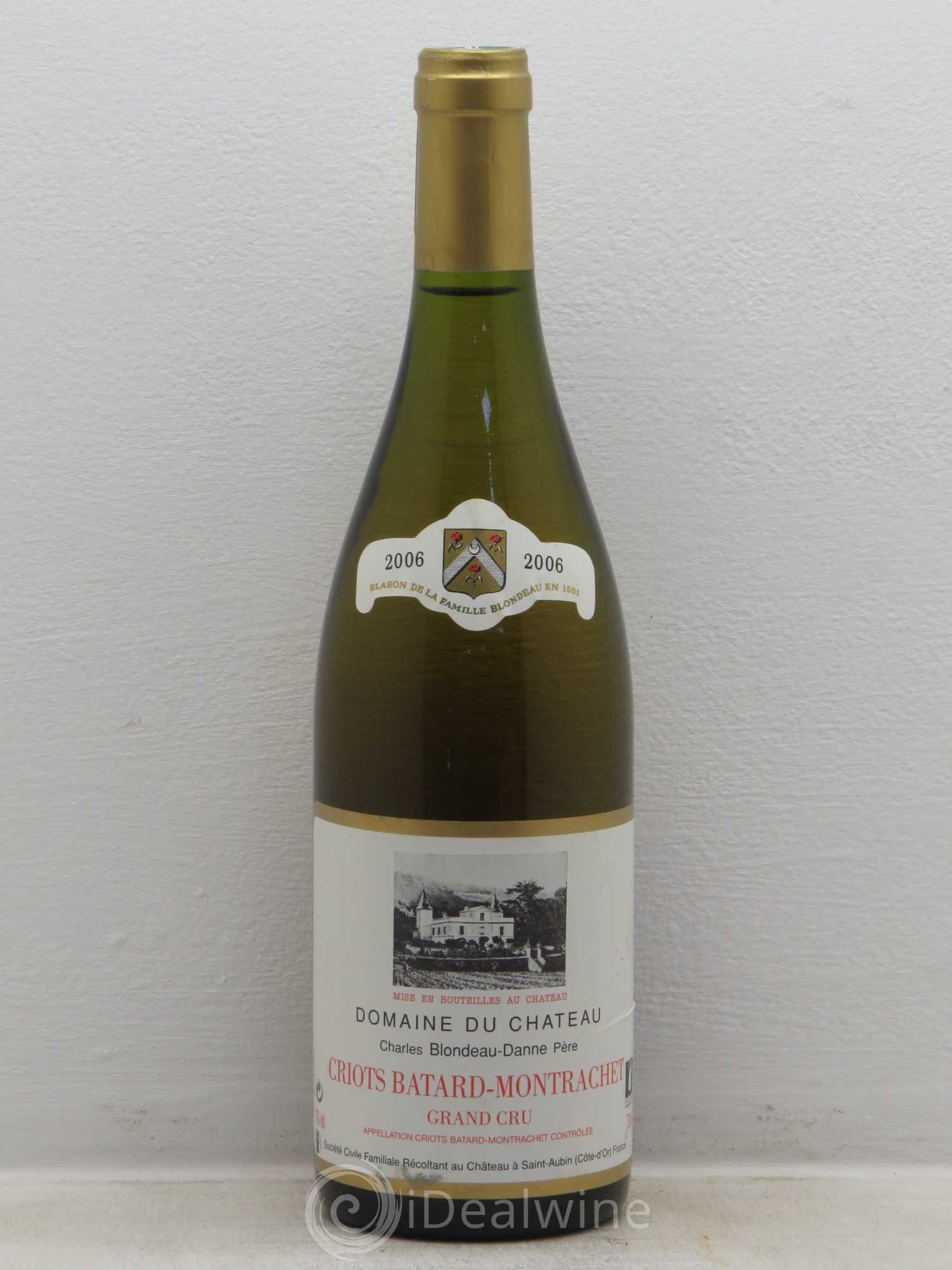 Criots-Bâtard-Montrachet Grand Cru Domaine du Chateau 2006 - Posten von 1 Flasche - 0