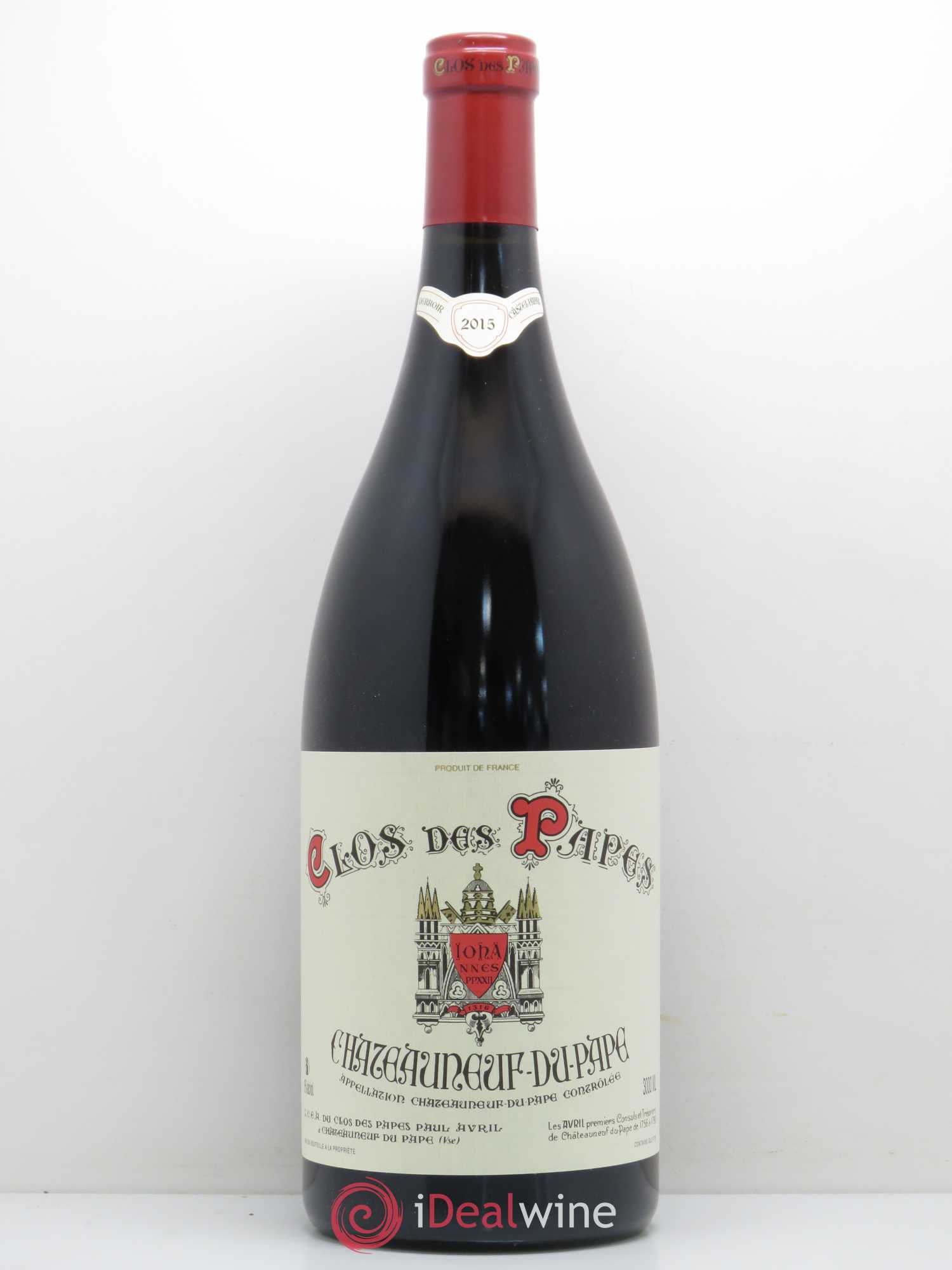 Châteauneuf-du-Pape Clos des Papes - Paul Avril 2015 - Lot de 1 double magnum - 0