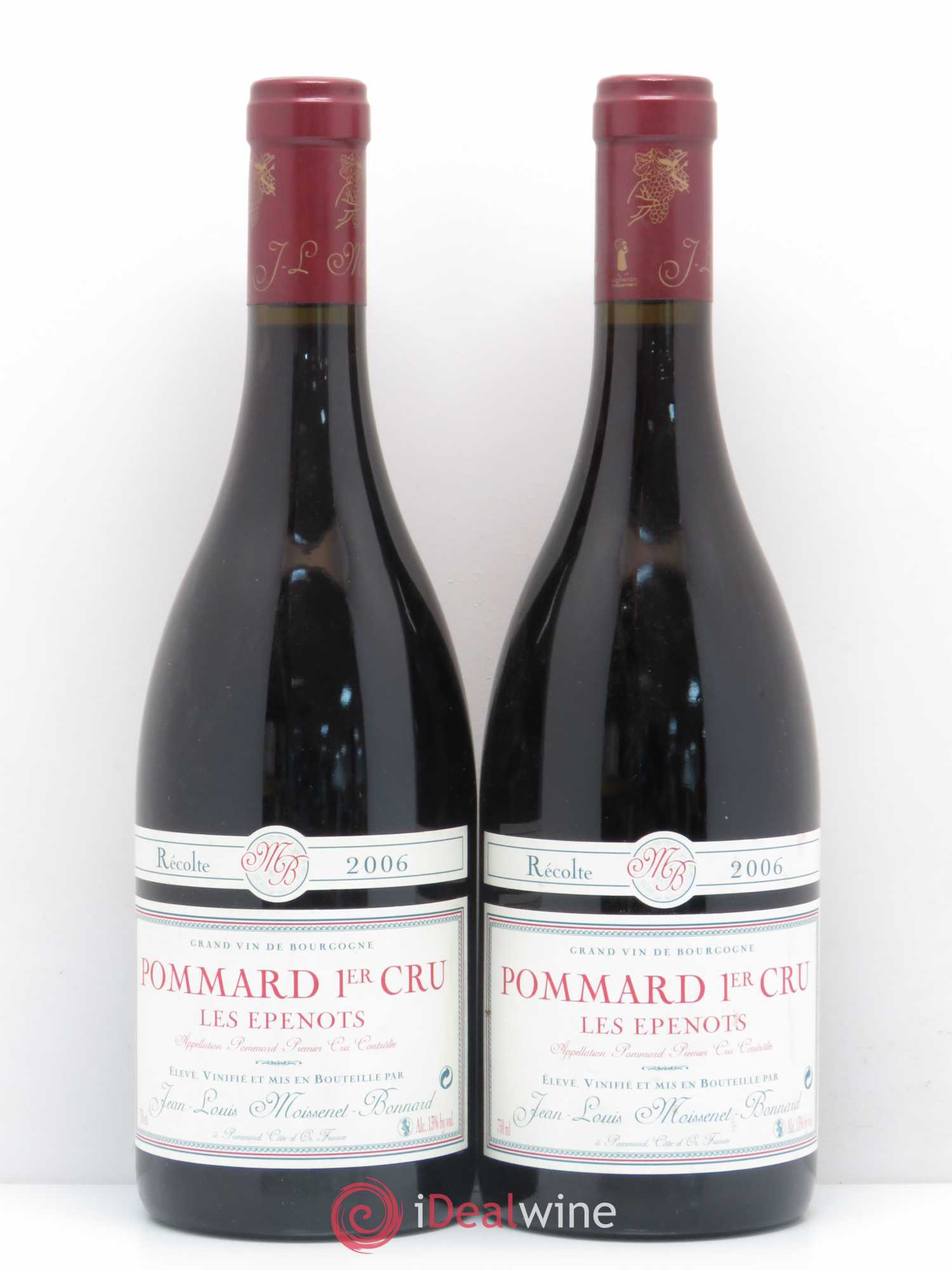 Pommard 1er Cru Les Epenots Domaine Moissenet Bonnard (sans prix de réserve) 2006 - Posten von 2 Flaschen - 0
