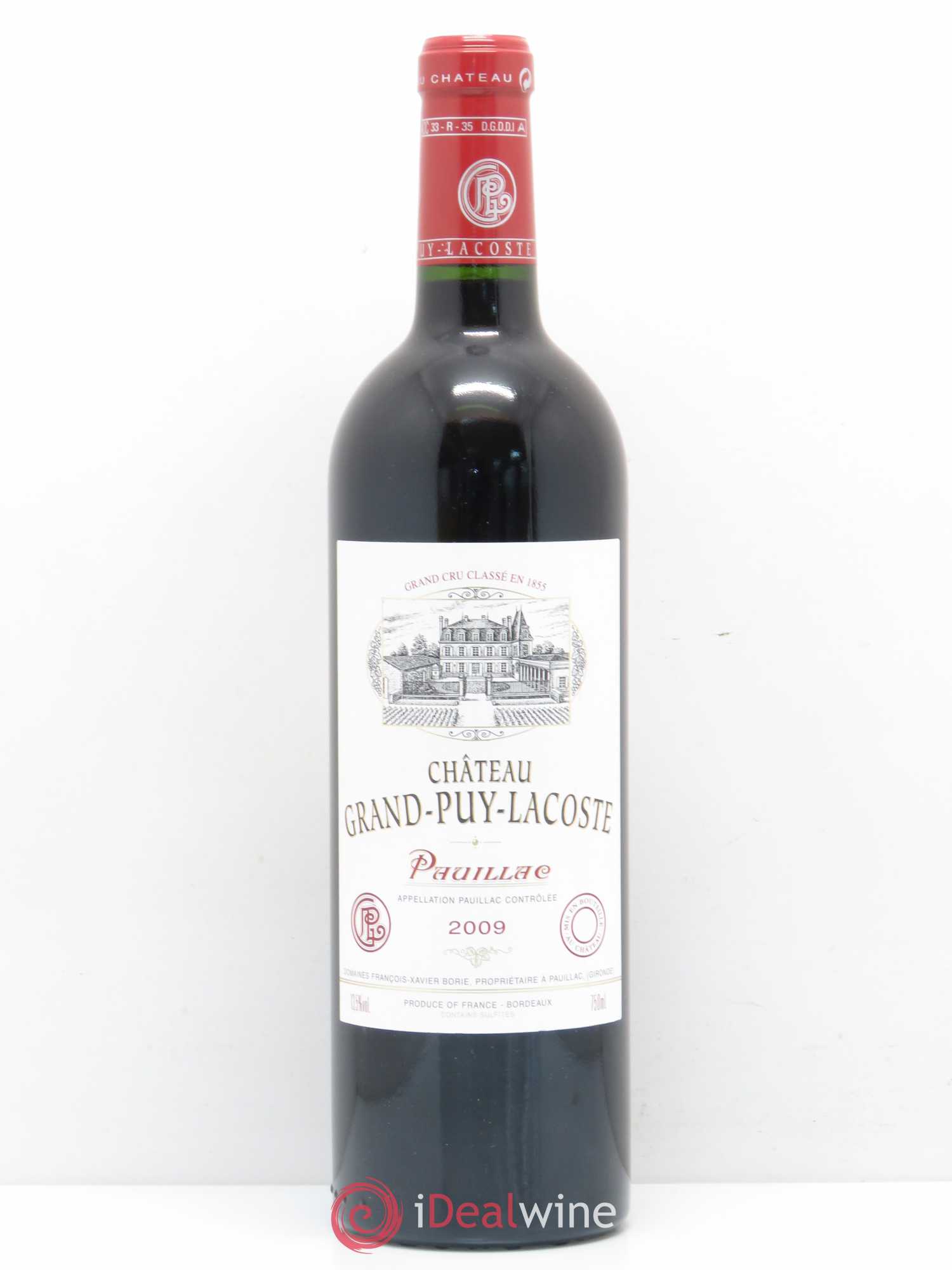 Château Grand Puy Lacoste 5ème Grand Cru Classé 2009 - Lot de 1 bouteille - 0