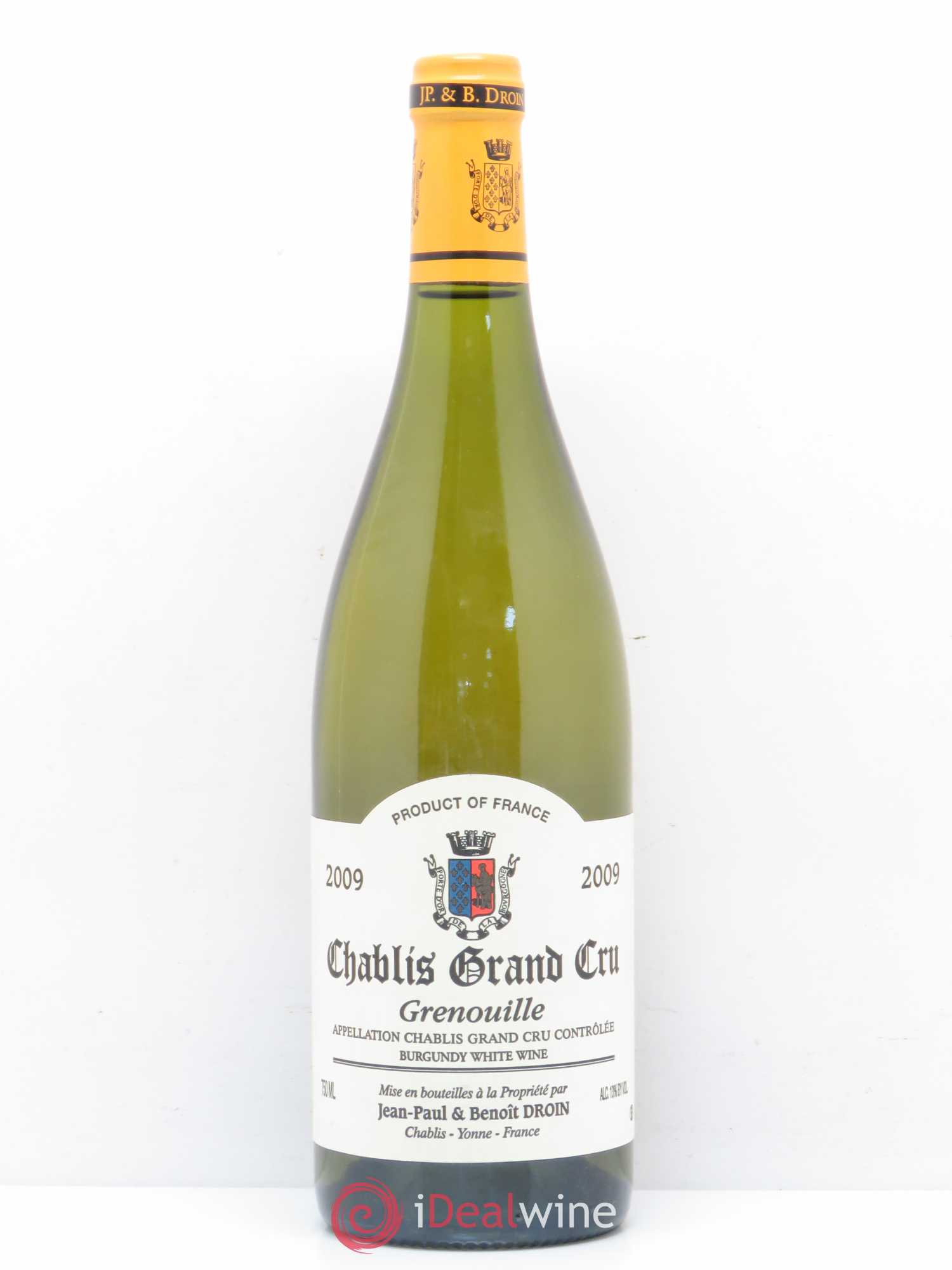 Chablis Grand Cru Grenouilles Jean-Paul & Benoît Droin (Domaine) 2009 - Lot de 1 bouteille - 0