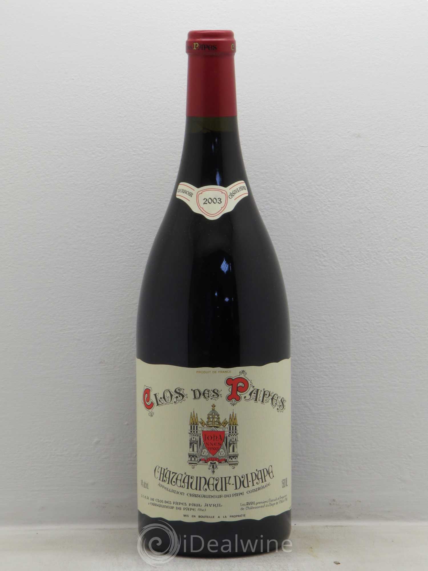 Châteauneuf-du-Pape Clos des Papes - Paul Avril 2003 - Lot de 1 magnum - 0