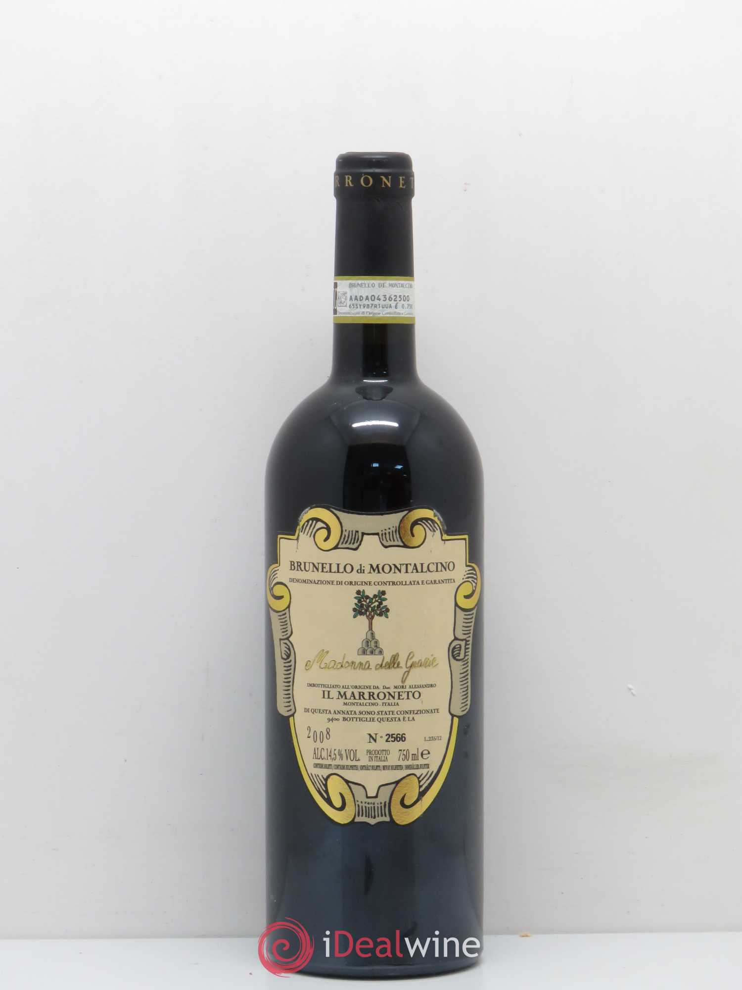 Brunello di Montalcino Cuvée Spéciale Madonna delle Grazie Il Marroneto 2008 - Posten von 1 Flasche - 0