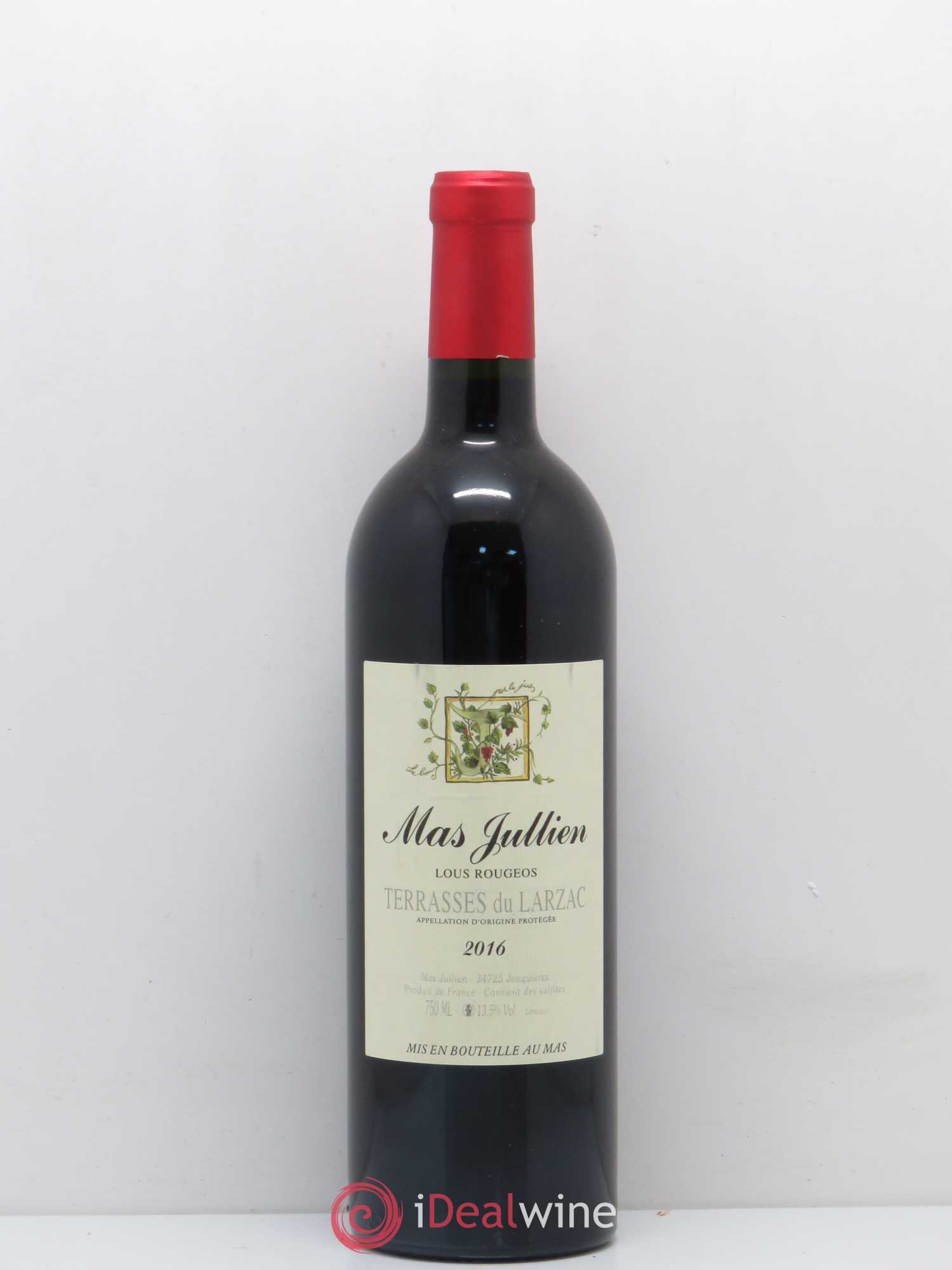 Coteaux du Languedoc Terrasses Larzac Mas Jullien Lous Rougeos 2016 - Lot de 1 bouteille - 0