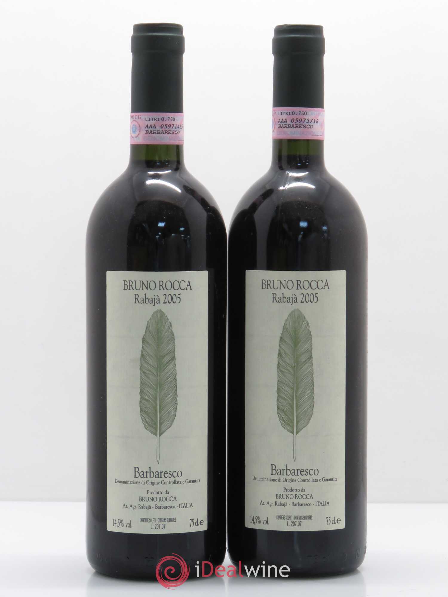 Barbaresco DOCG Rabaja Bruno Rocca 2005 - Posten von 2 Flaschen - 0