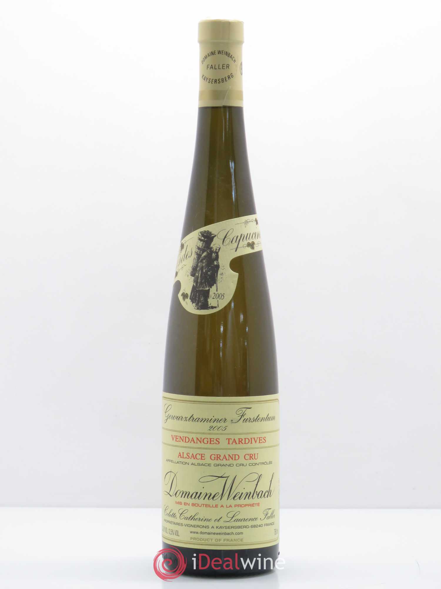 Gewurztraminer Grand Cru Vendanges Tardives Furstentum Clos Des Capucins Domaine Weinbach 2005 - Posten von 1 Flasche - 0