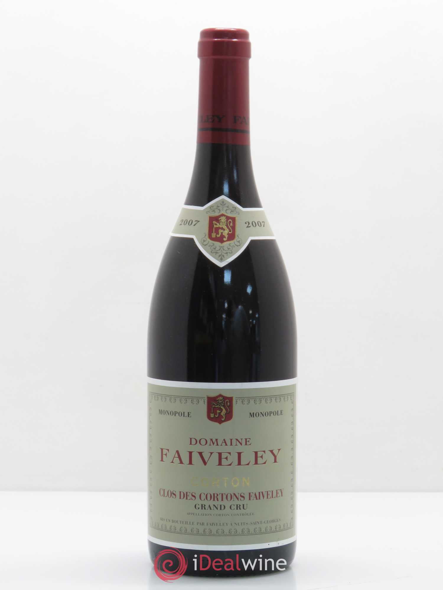Corton Grand Cru Clos des Cortons Faiveley 2007 - Lot de 1 bouteille - 0