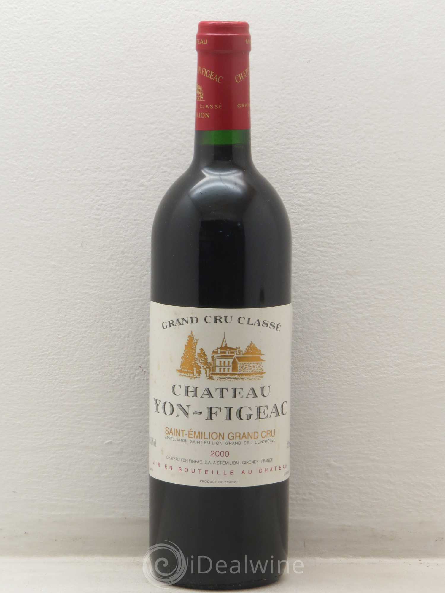 Château Yon Figeac Grand Cru Classé 2000 - Lot de 1 bouteille - 0