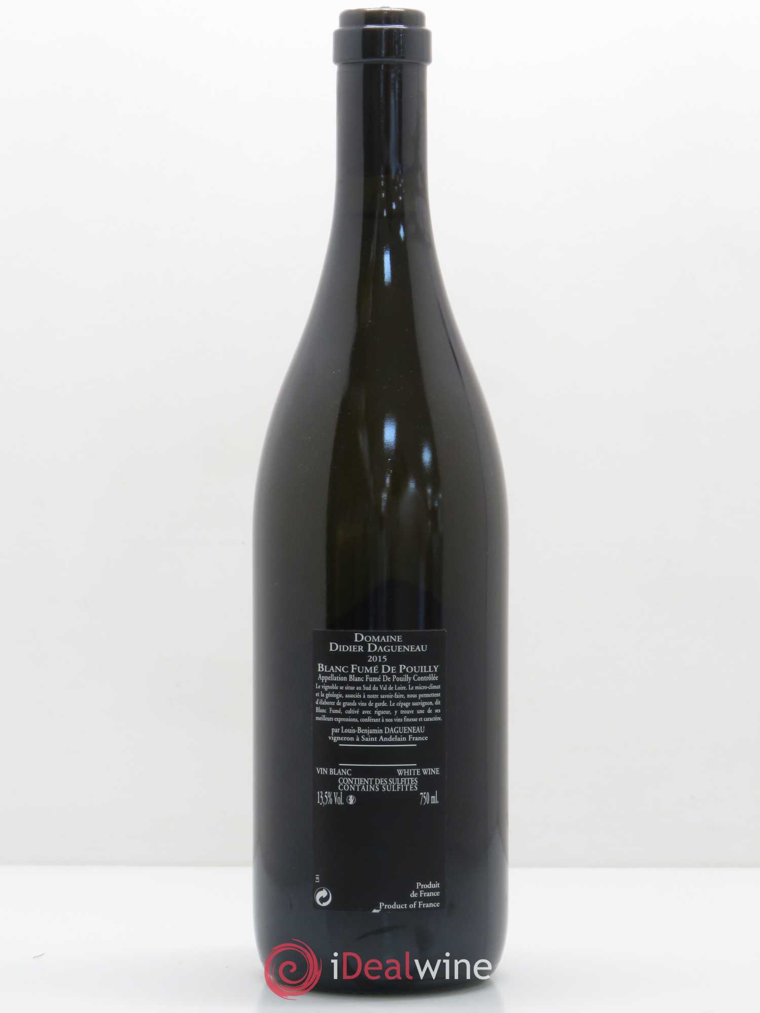 Vin de France (anciennement Pouilly-Fumé) Silex Dagueneau (Domaine Didier - Louis-Benjamin) 2015 - Lot de 1 bouteille - 1