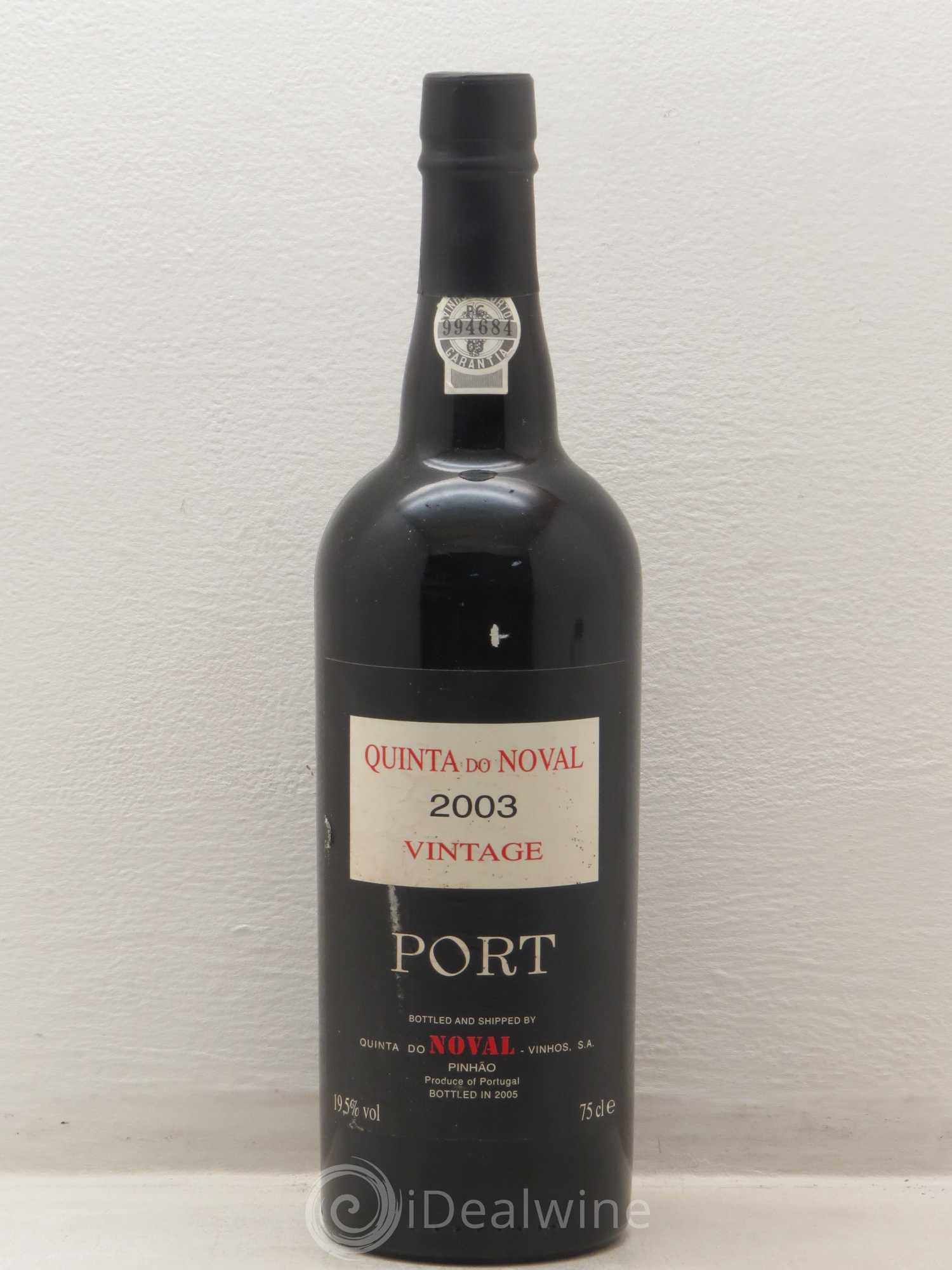 Porto Quinta Do Noval Vintage 2003 - Lot de 1 bouteille - 0