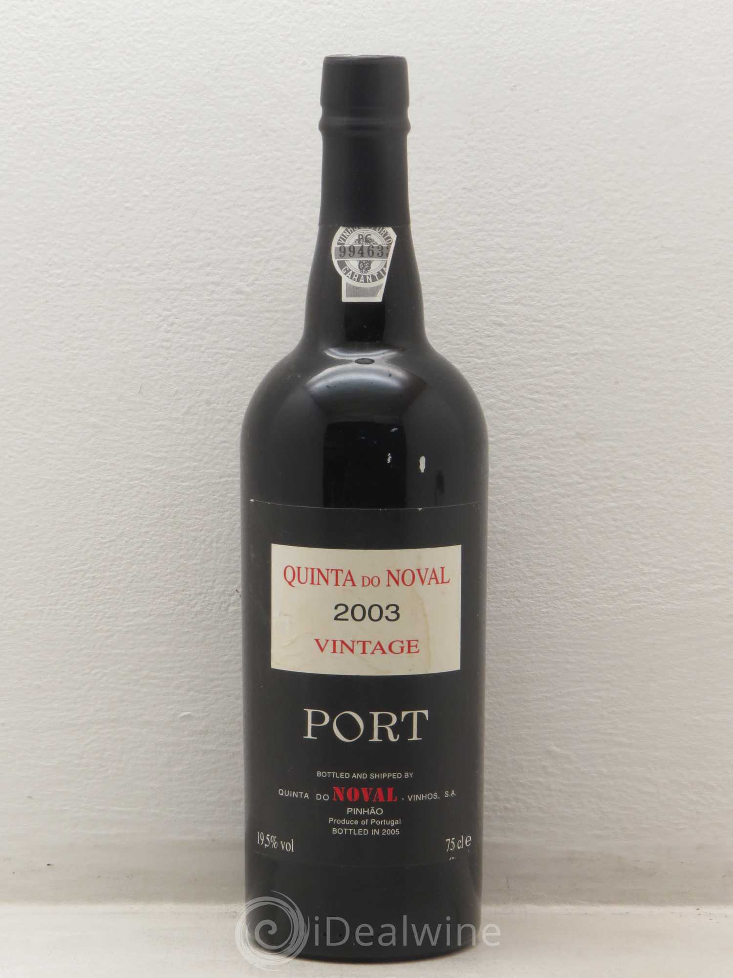 Porto Quinta Do Noval Vintage 2003 - Lot de 1 bouteille - 0