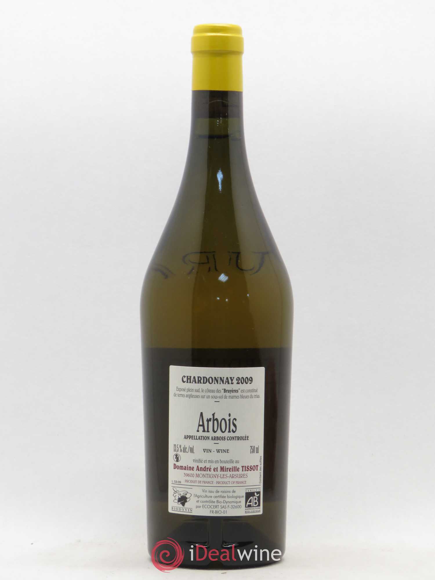 Arbois Chardonnay Les Bruyères Bénédicte et Stéphane Tissot 2009 - Lot de 1 bouteille - 1