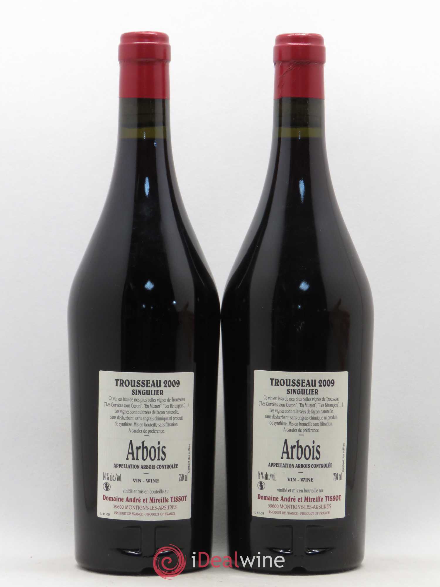 Arbois Trousseau Singulier Bénédicte et Stéphane Tissot 2009 - Lot de 2 bouteilles - 1