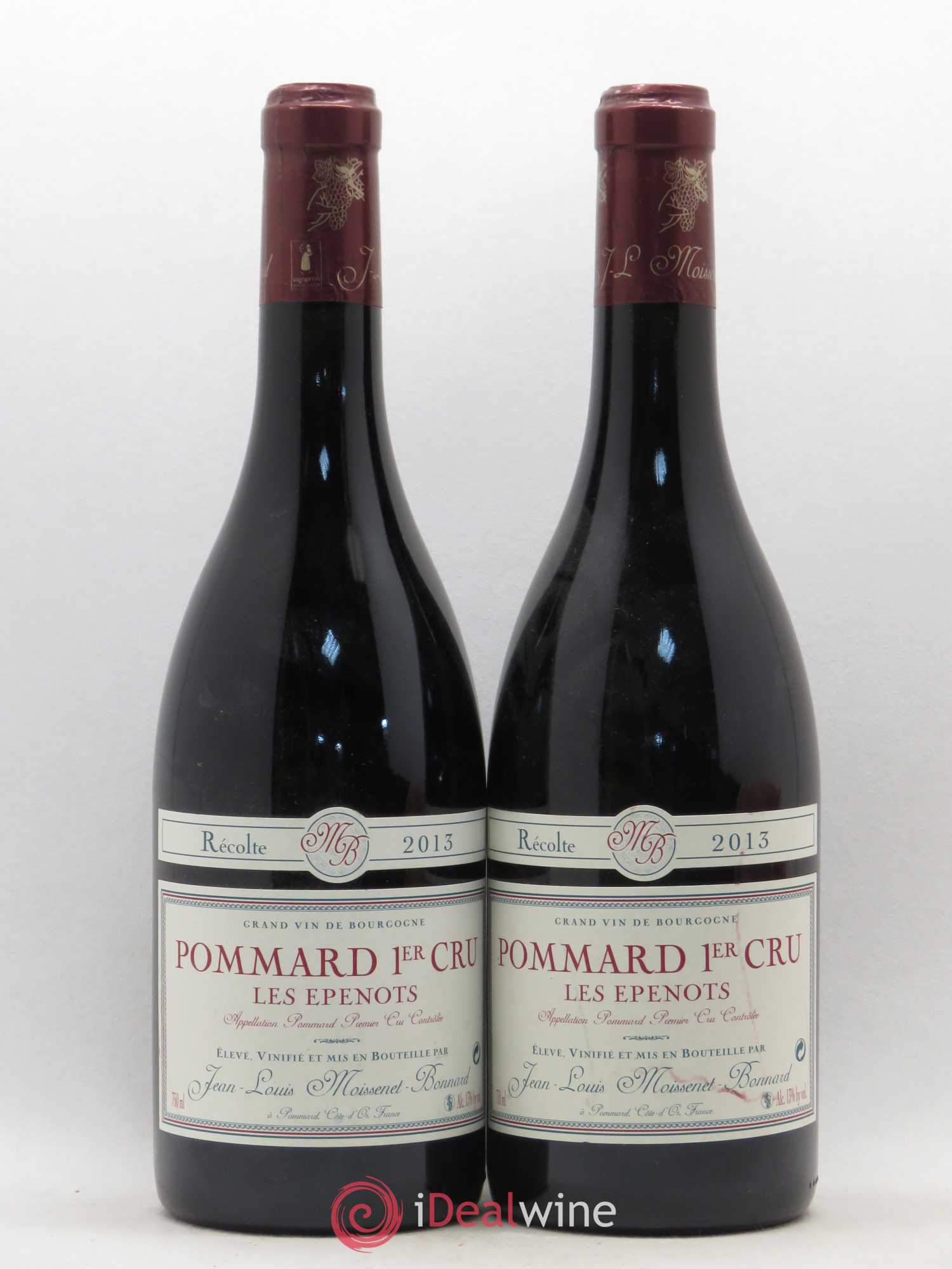 Pommard 1er Cru Les Epenots Domaine Moissenet Bonnard (sans prix de réserve) 2013 - Posten von 2 Flaschen - 0