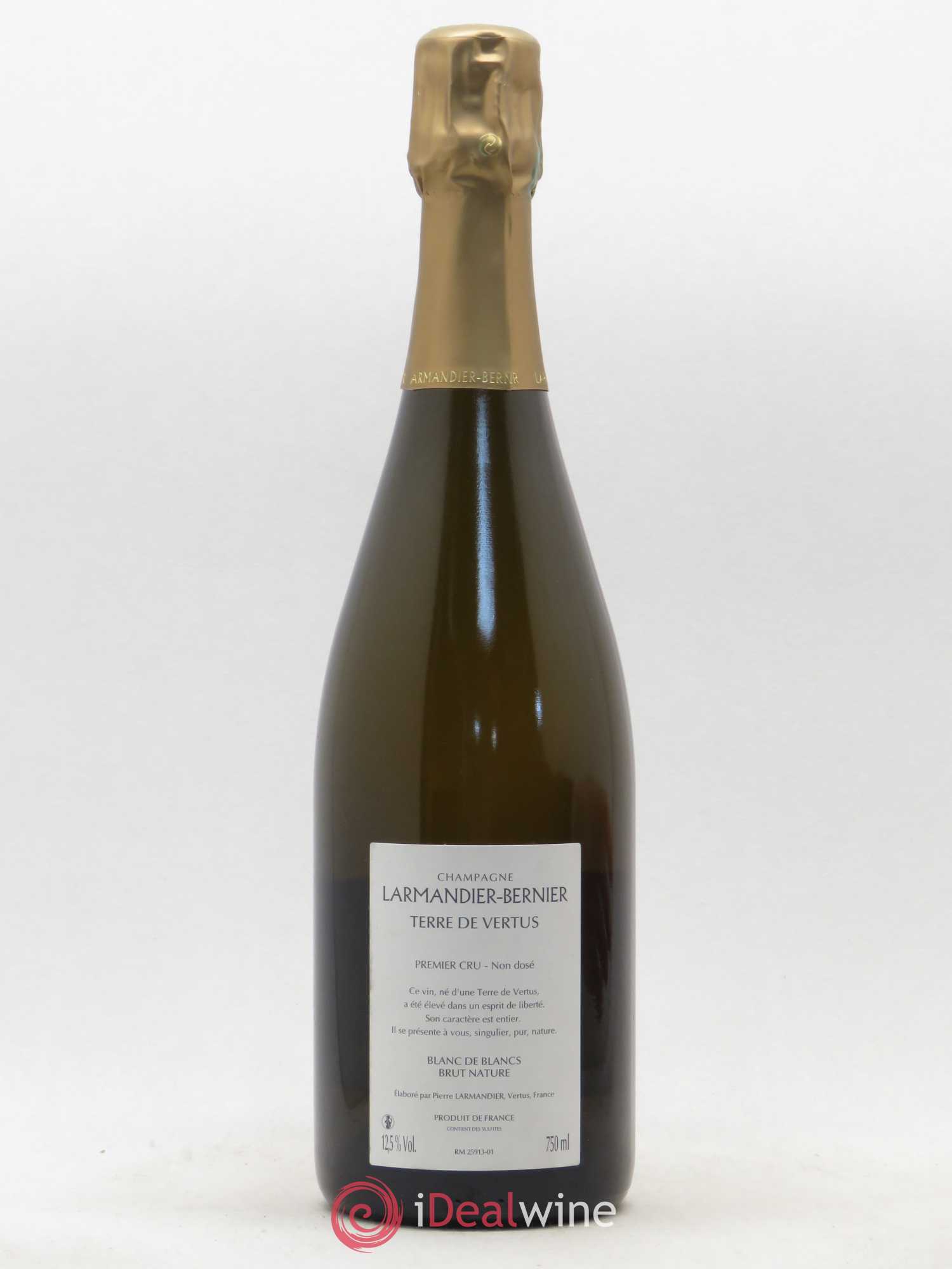 Terre de Vertus 1er Cru Non dosé Larmandier-Bernier 2009 - Lot de 1 bouteille - 1
