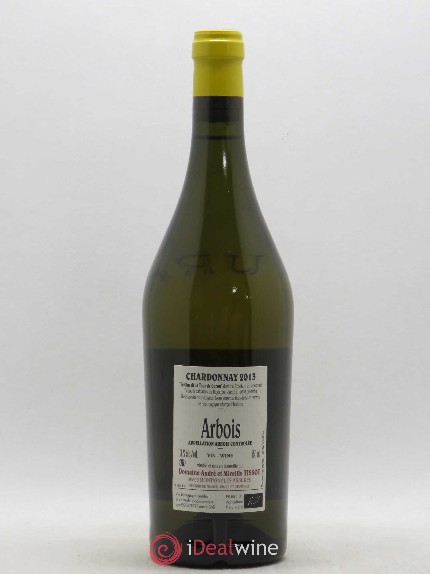 Arbois Chardonnay Le Clos de la Tour de Curon Bénédicte et Stéphane Tissot 2013 - Lot de 1 bouteille - 1