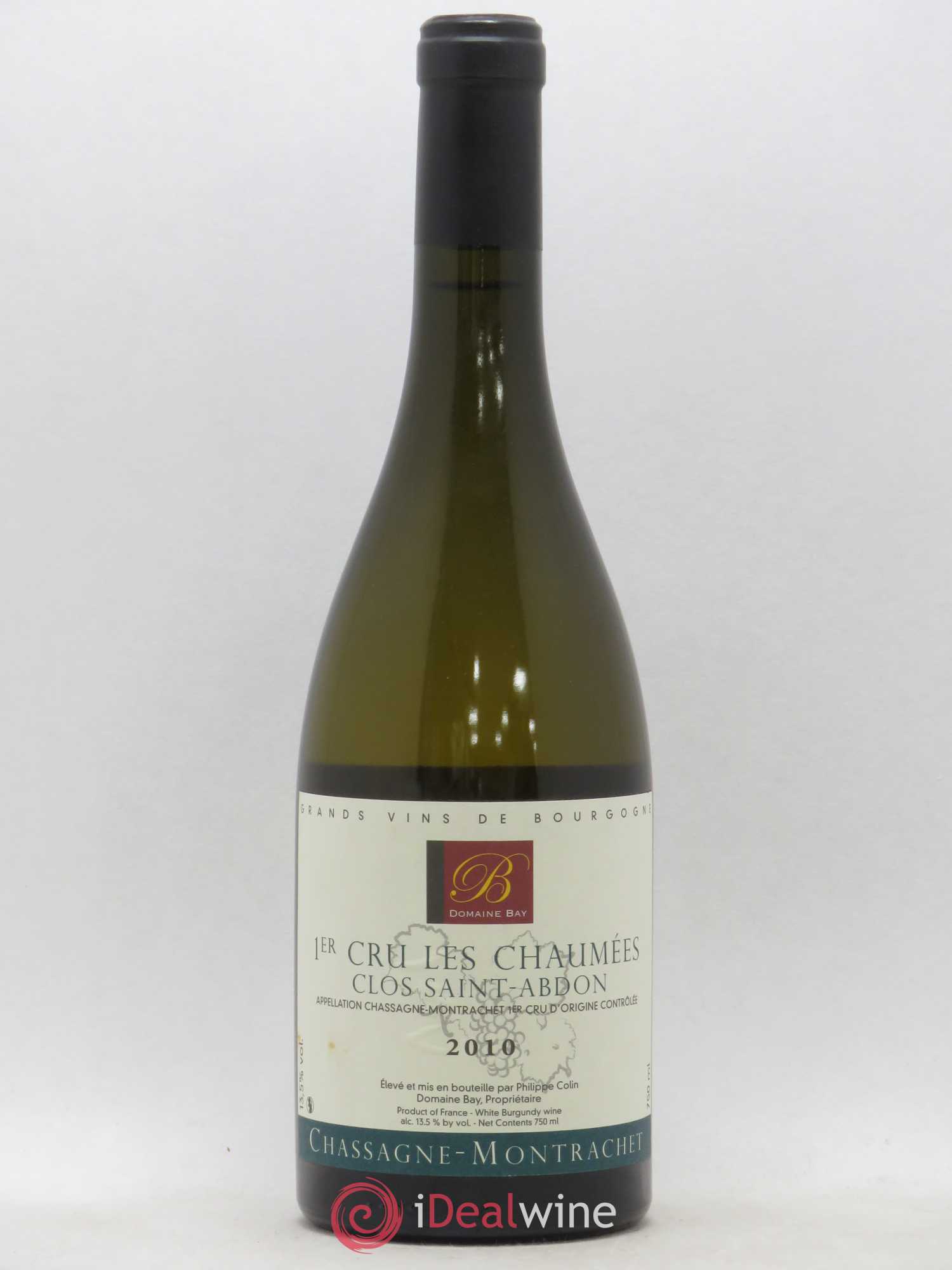 Chassagne-Montrachet 1er Cru Les Chaumees du Clos Saint-Abdon Philippe Colin Domaine Bay 2010 - Posten von 1 Flasche - 0
