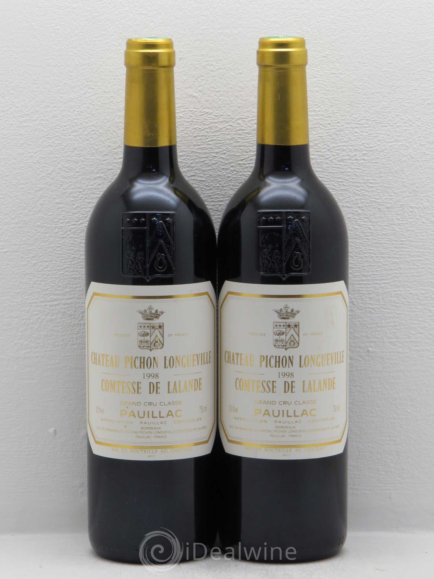 Château Pichon Longueville Comtesse de Lalande 2ème Grand Cru Classé 1998 - Lot de 2 bouteilles - 0