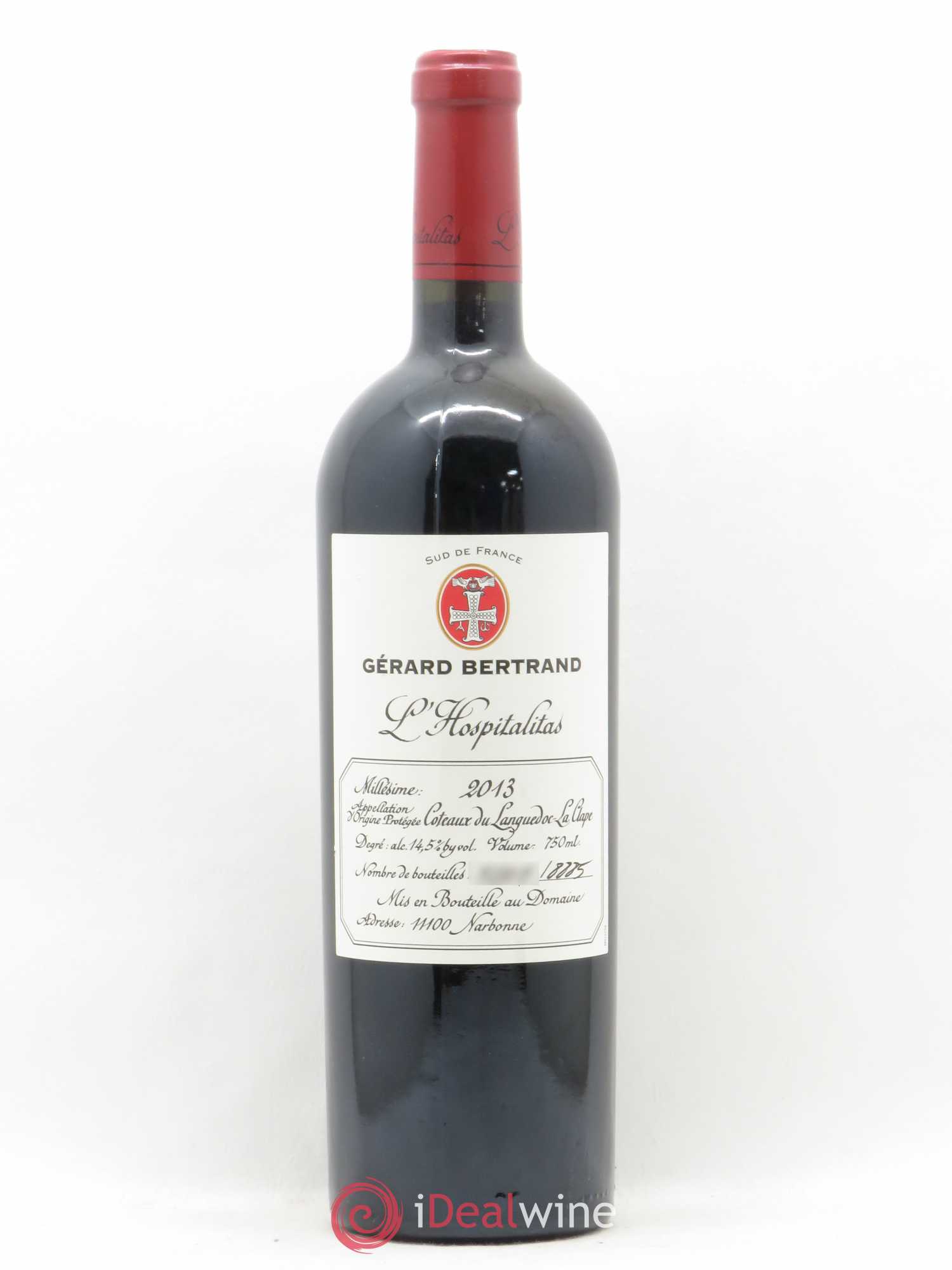 Coteaux du Languedoc La Clape Hospitalitas Gérard Bertrand 2013 - Lot de 1 bouteille - 0