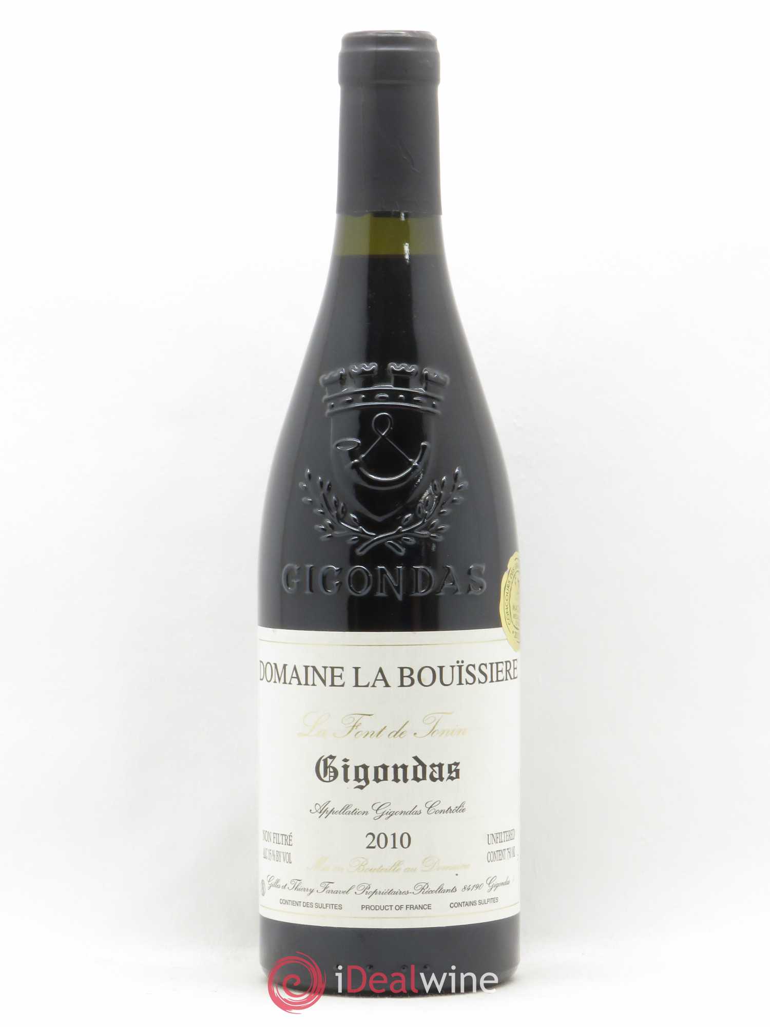 Gigondas La Font de Tonin La Bouïssière 2010 - Lot de 1 bouteille - 0