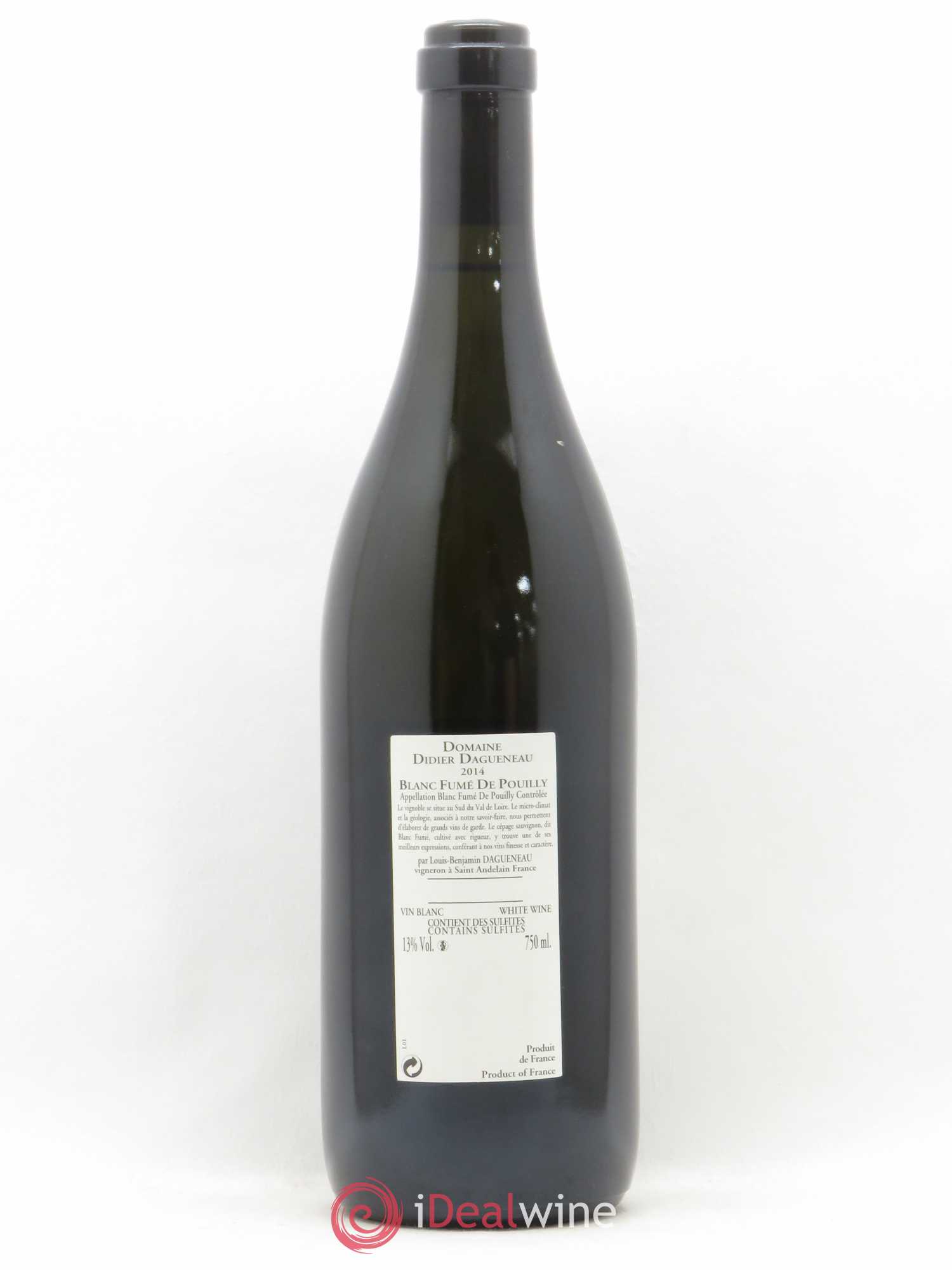 Vin de France (anciennement Pouilly-Fumé) Buisson Renard Dagueneau (Domaine Didier - Louis-Benjamin) 2014 - Lot de 1 bouteille - 1