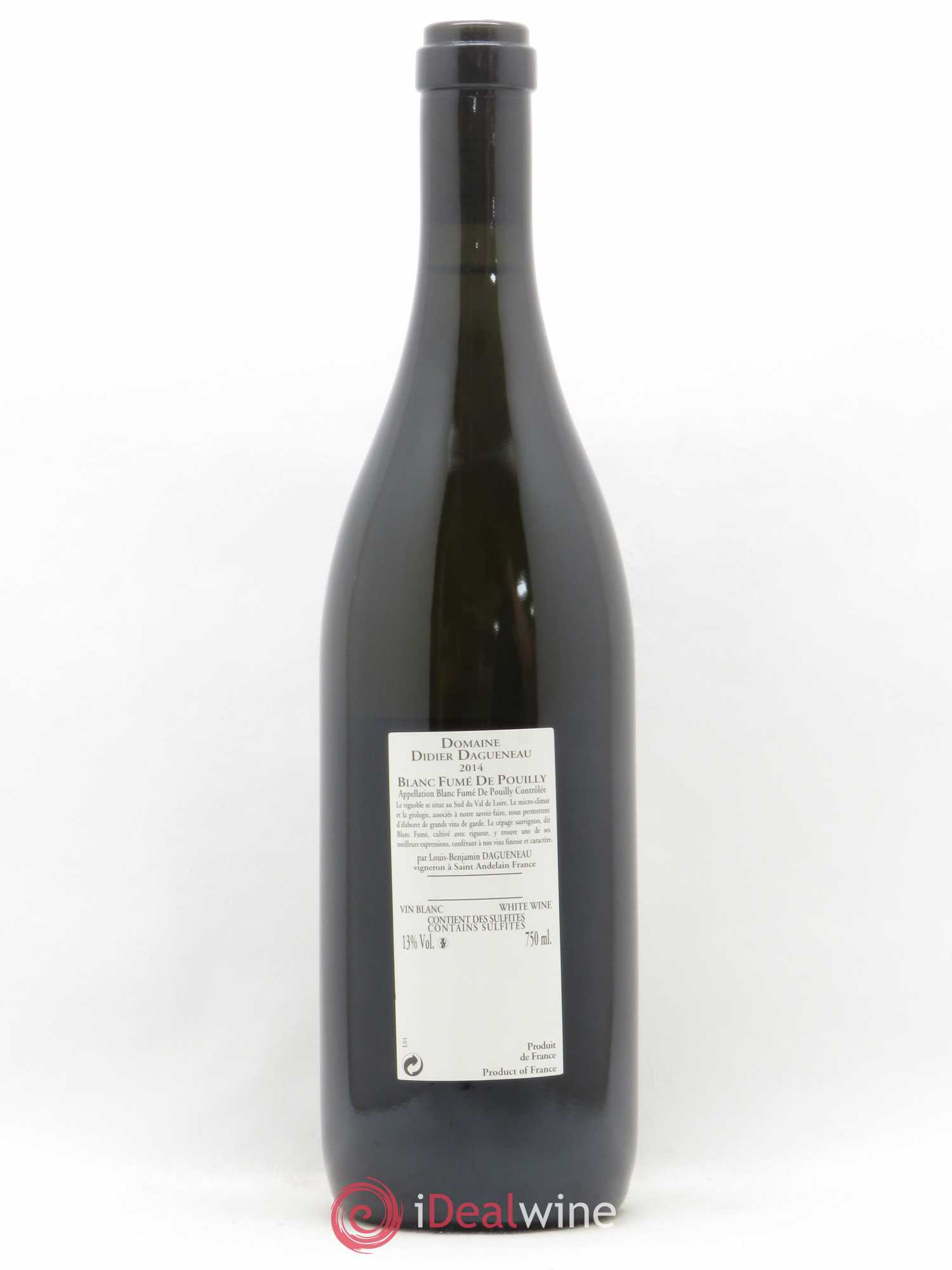 Vin de France (anciennement Pouilly-Fumé) Buisson Renard Dagueneau (Domaine Didier - Louis-Benjamin) 2014 - Lot de 1 bouteille - 1