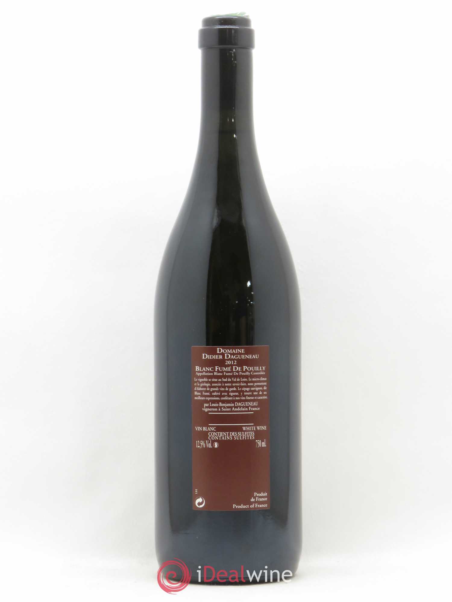 Vin de France (anciennement Pouilly-Fumé) Pur Sang Dagueneau (Domaine Didier - Louis-Benjamin) 2012 - Lot de 1 bouteille - 1