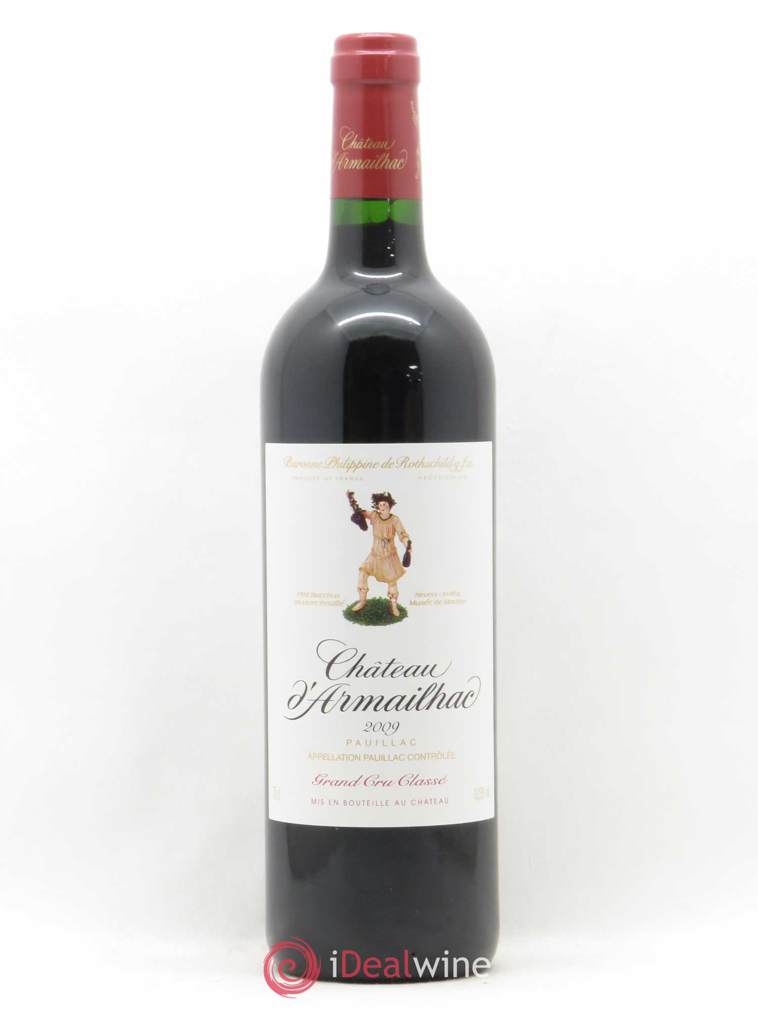 Château d' Armailhac - Mouton Baron(ne) Philippe 5ème Grand Cru Classé 2009 - Lot de 1 bouteille - 0