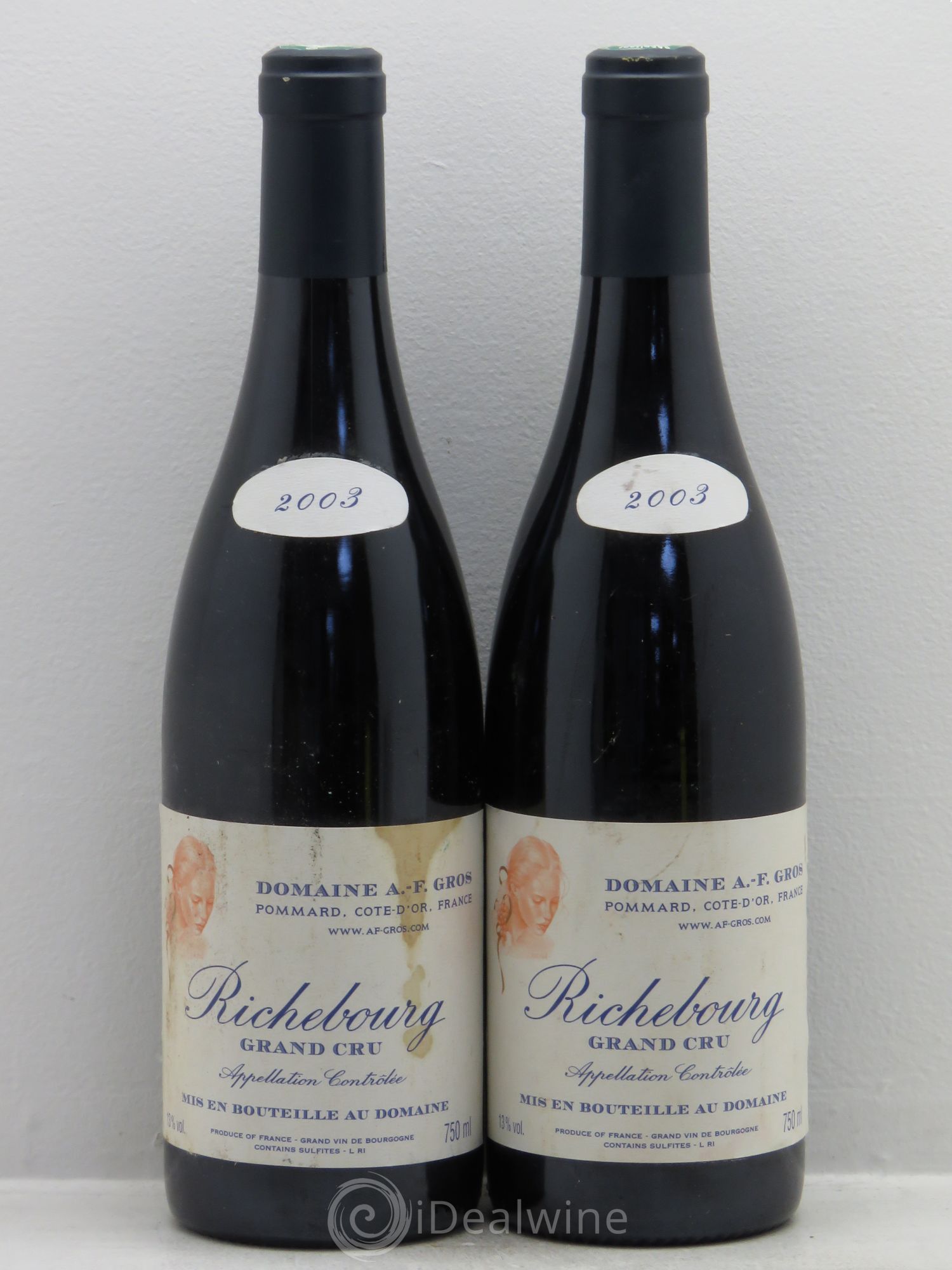 Richebourg Grand Cru A.-F. Gros 2003 - Lot de 2 bouteilles - 0