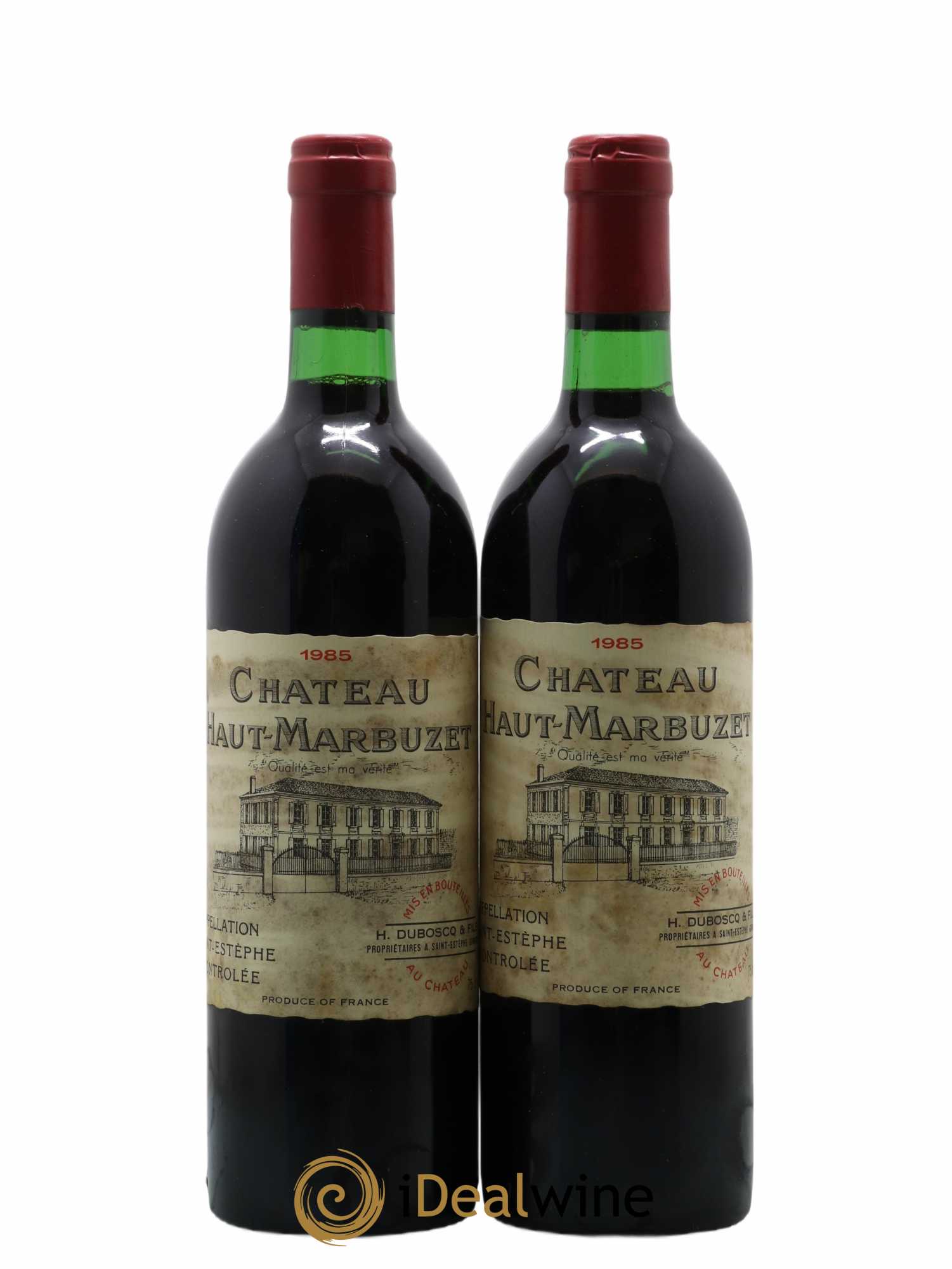 Château Haut Marbuzet 1985 - Lot de 2 bouteilles - 0