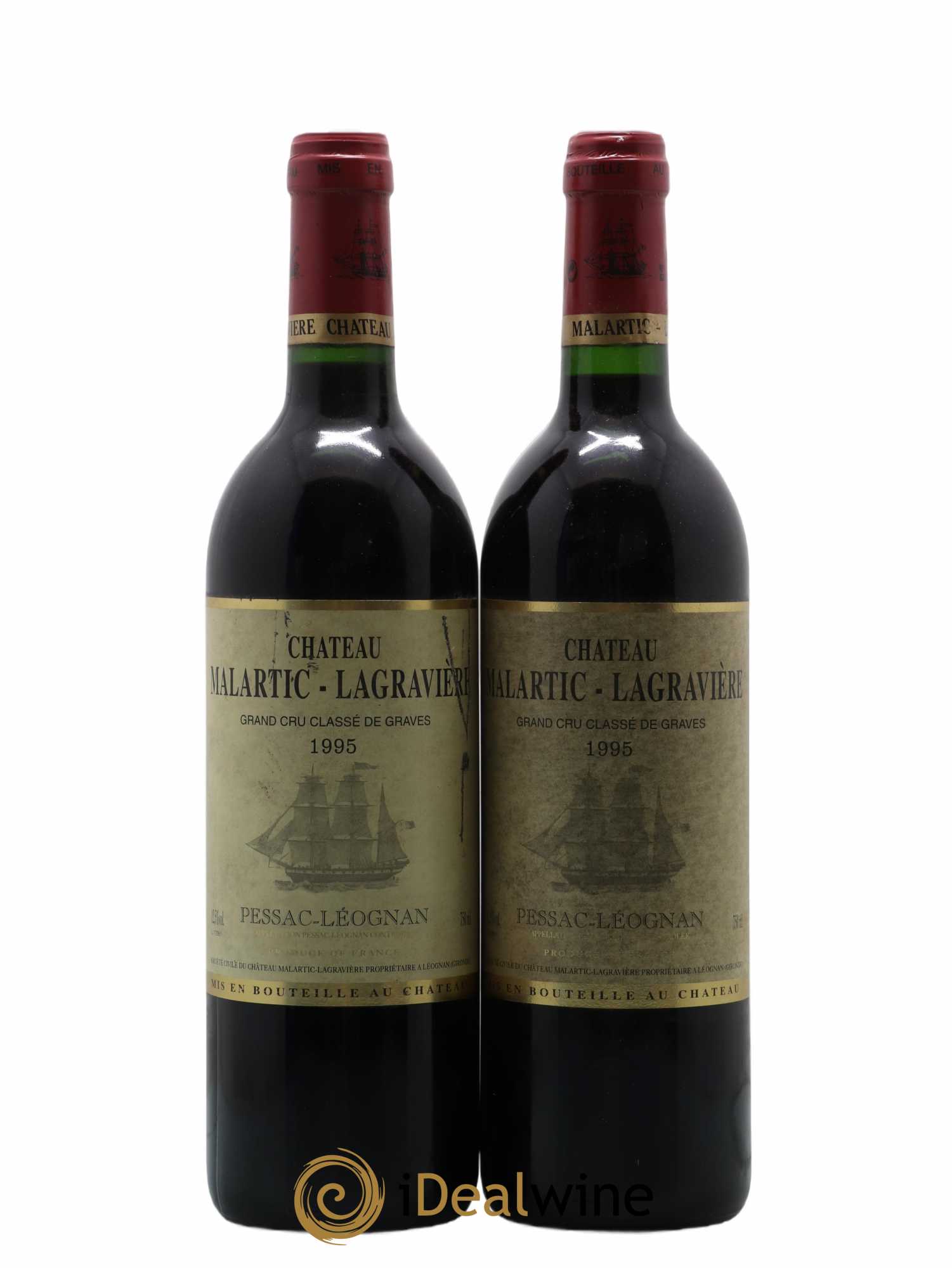 Château Malartic-Lagravière Cru Classé de Graves 1995 - Lot de 2 bouteilles - 0