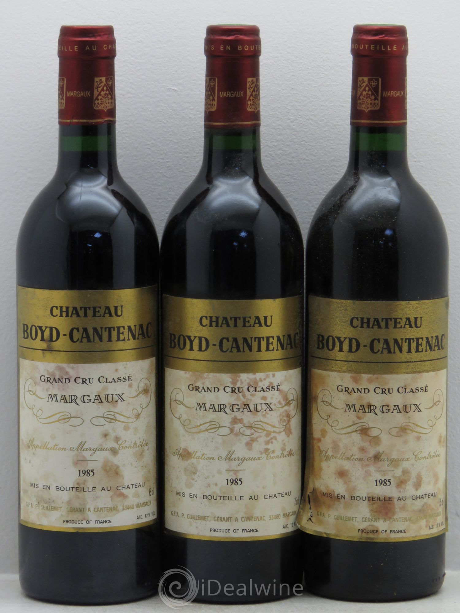 Château Boyd Cantenac 3ème Grand Cru Classé 1985 - Lot de 3 bouteilles - 0