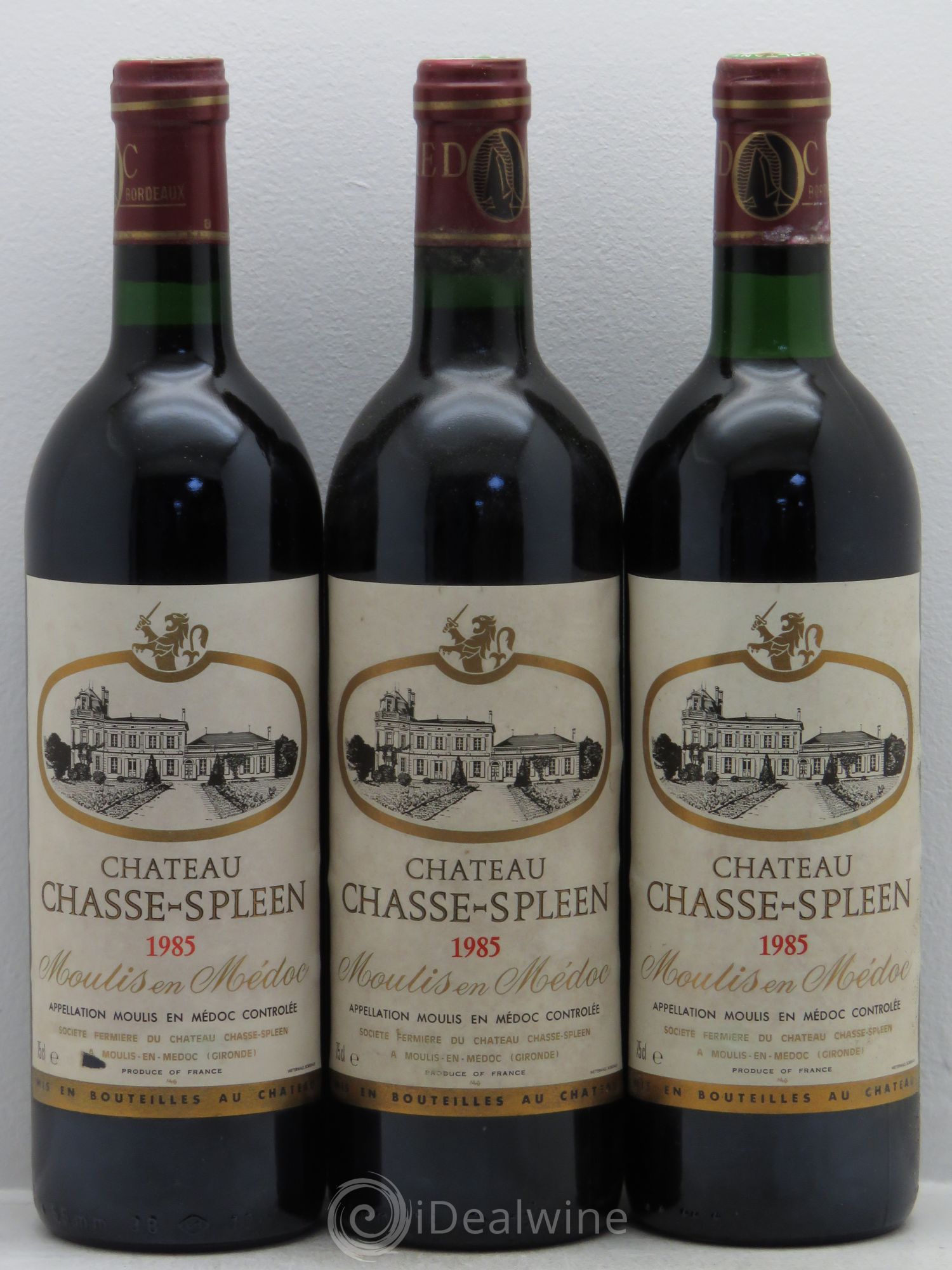 Château Chasse Spleen 1985 - Lot de 3 bouteilles - 0