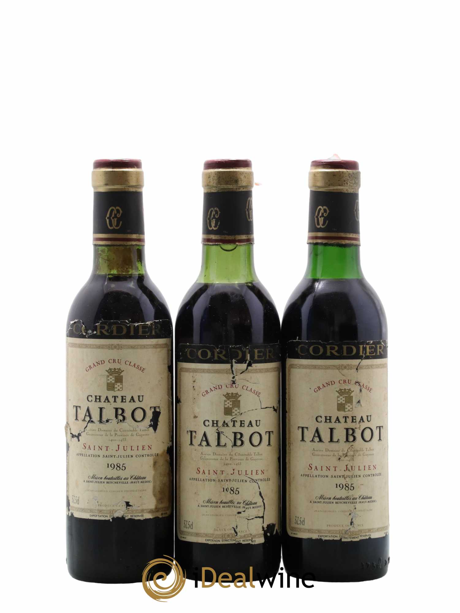 Château Talbot 4ème Grand Cru Classé 1985 - Lot de 3 demi bouteilles - 0