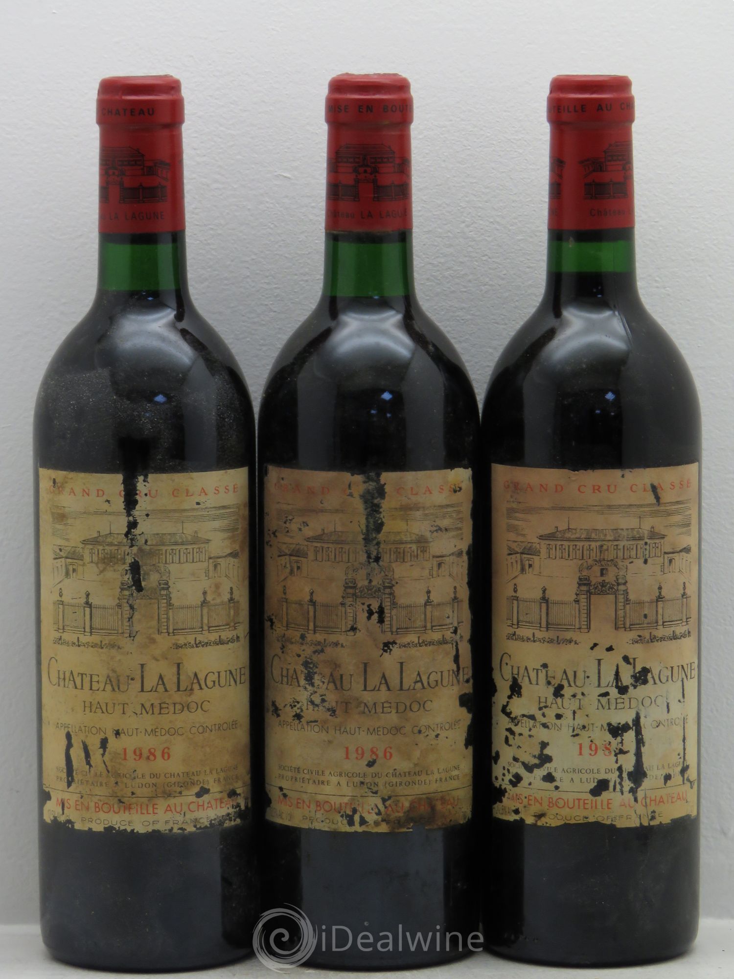 Château la Lagune 3ème Grand Cru Classé 1986 - Lot de 3 bouteilles - 0