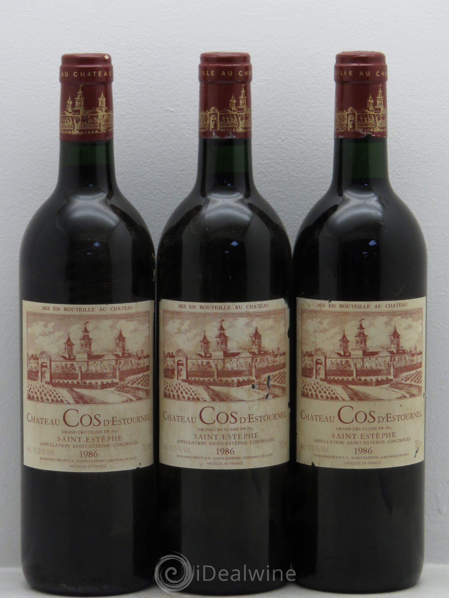 Cos d'Estournel 2ème Grand Cru Classé 1986 - Lot de 3 bouteilles - 0