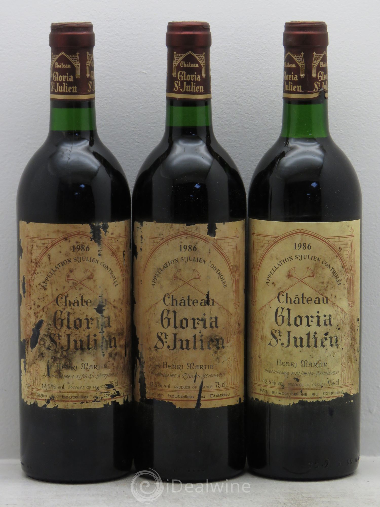 Château Gloria 1986 - Lot de 3 bouteilles - 0