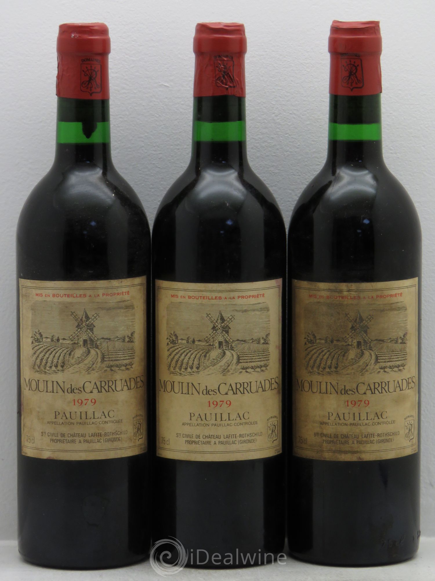 Moulin des Carruades Second Vin 1979 - Lot de 3 bouteilles - 0