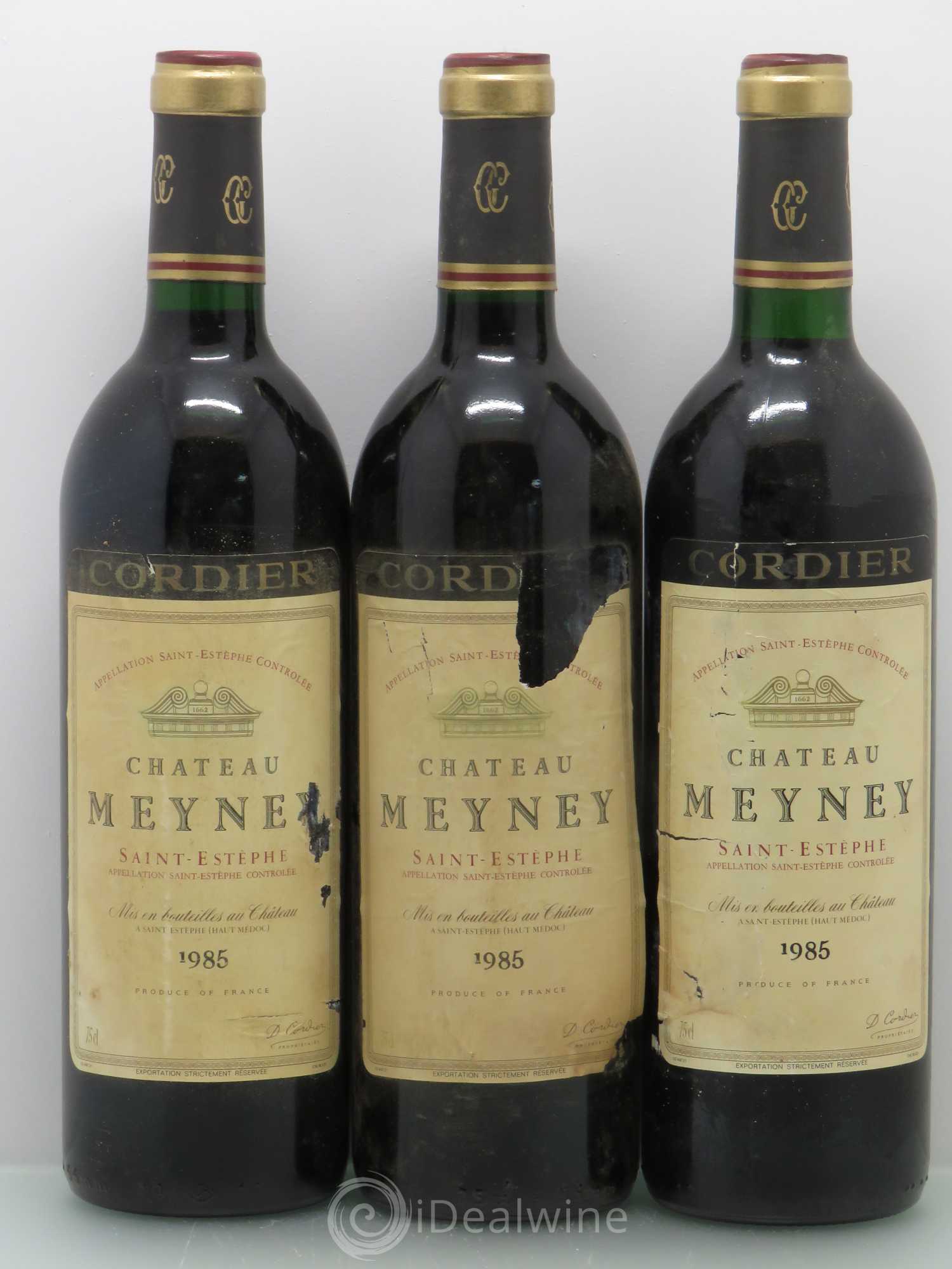Château Meyney 1985 - Lot de 3 bouteilles - 0