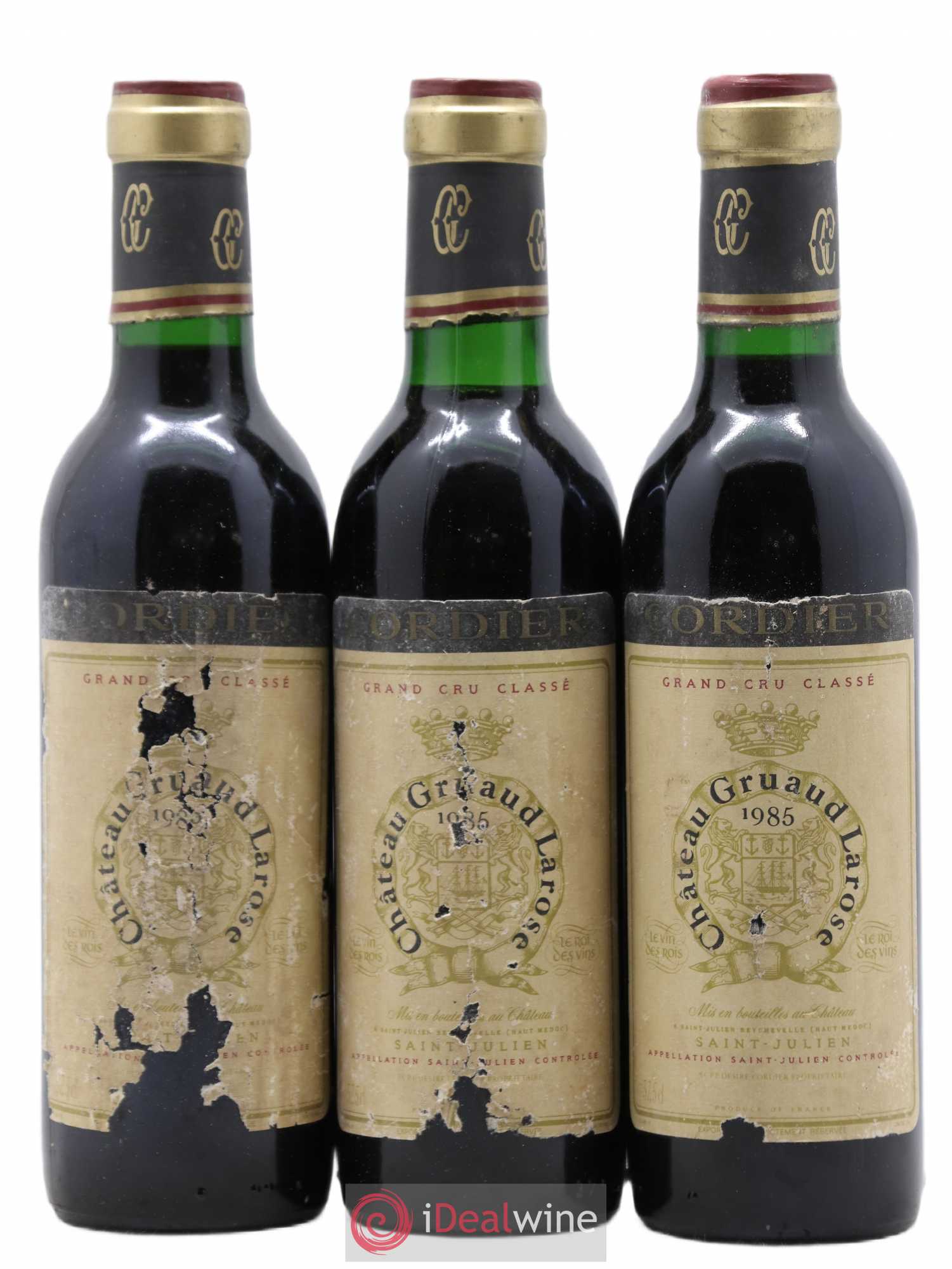 Château Gruaud Larose 2ème Grand Cru Classé 1985 - Lot de 3 demi bouteilles - 0