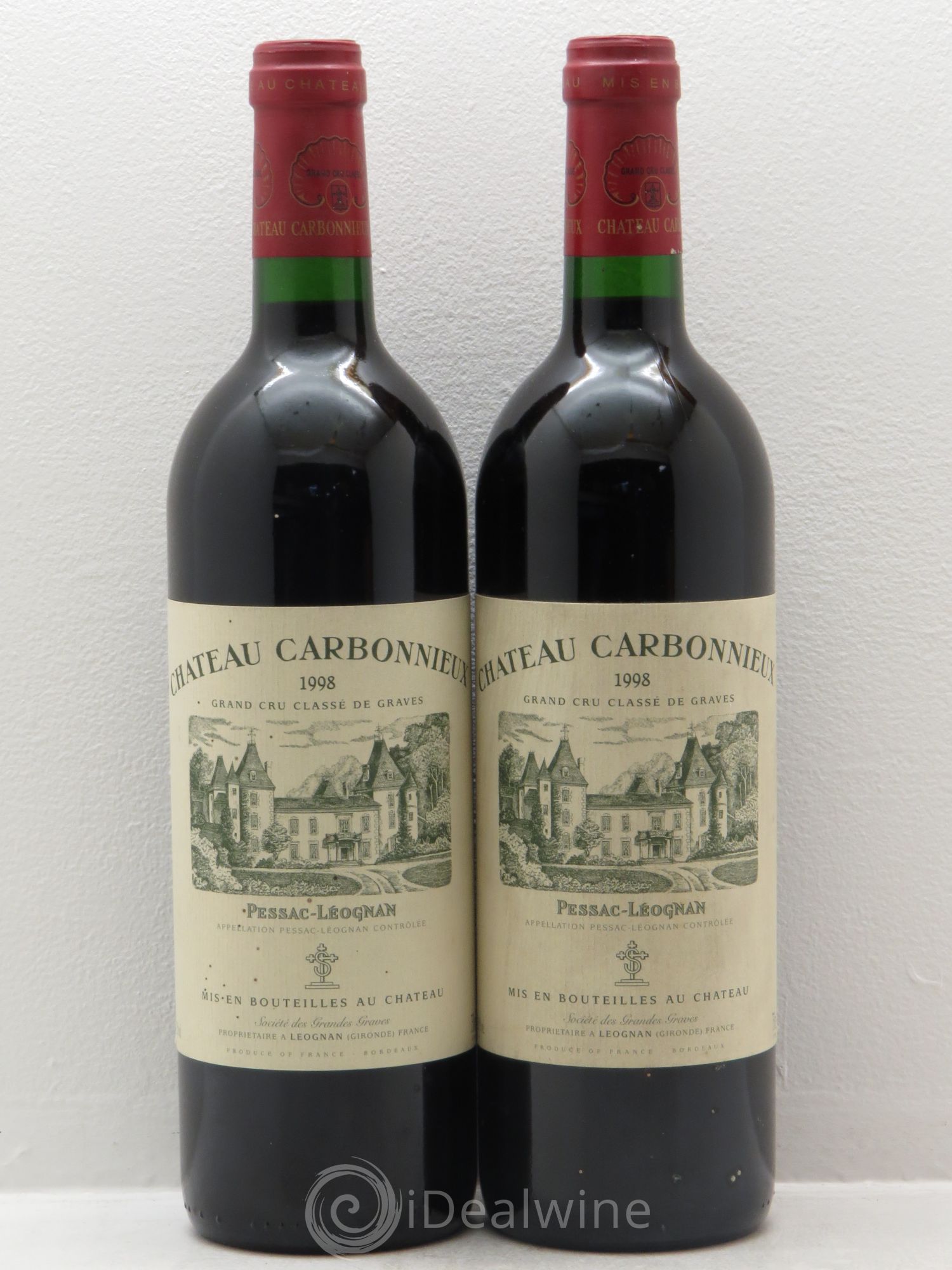 Château Carbonnieux Cru Classé de Graves 1998 - Lot de 2 bouteilles - 0