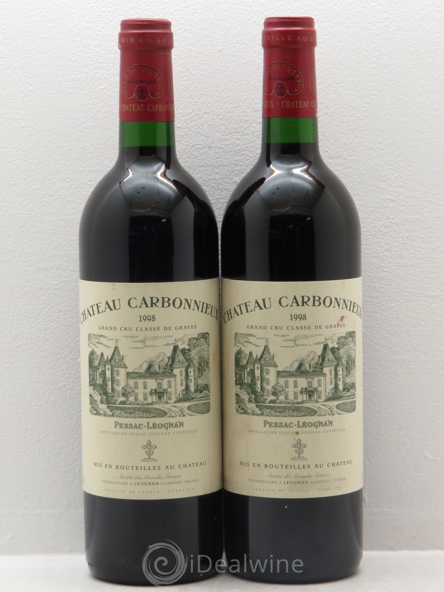 Château Carbonnieux Cru Classé de Graves 1998 - Lot de 2 bouteilles - 0