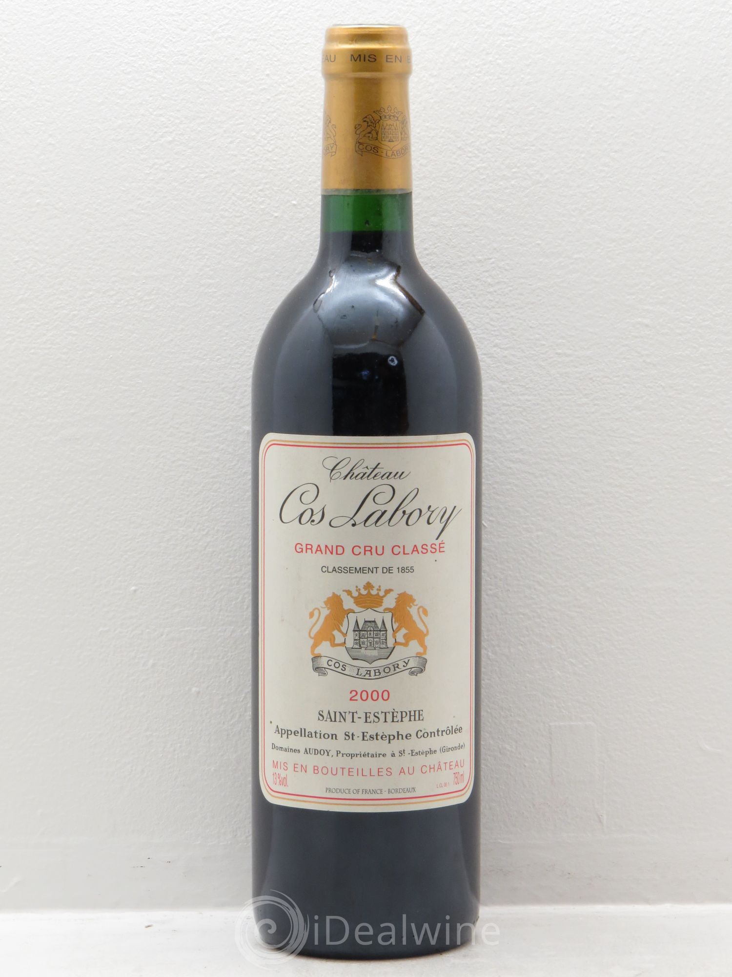 Château Cos Labory 5ème Grand Cru Classé 2000 - Lot de 1 bouteille - 0