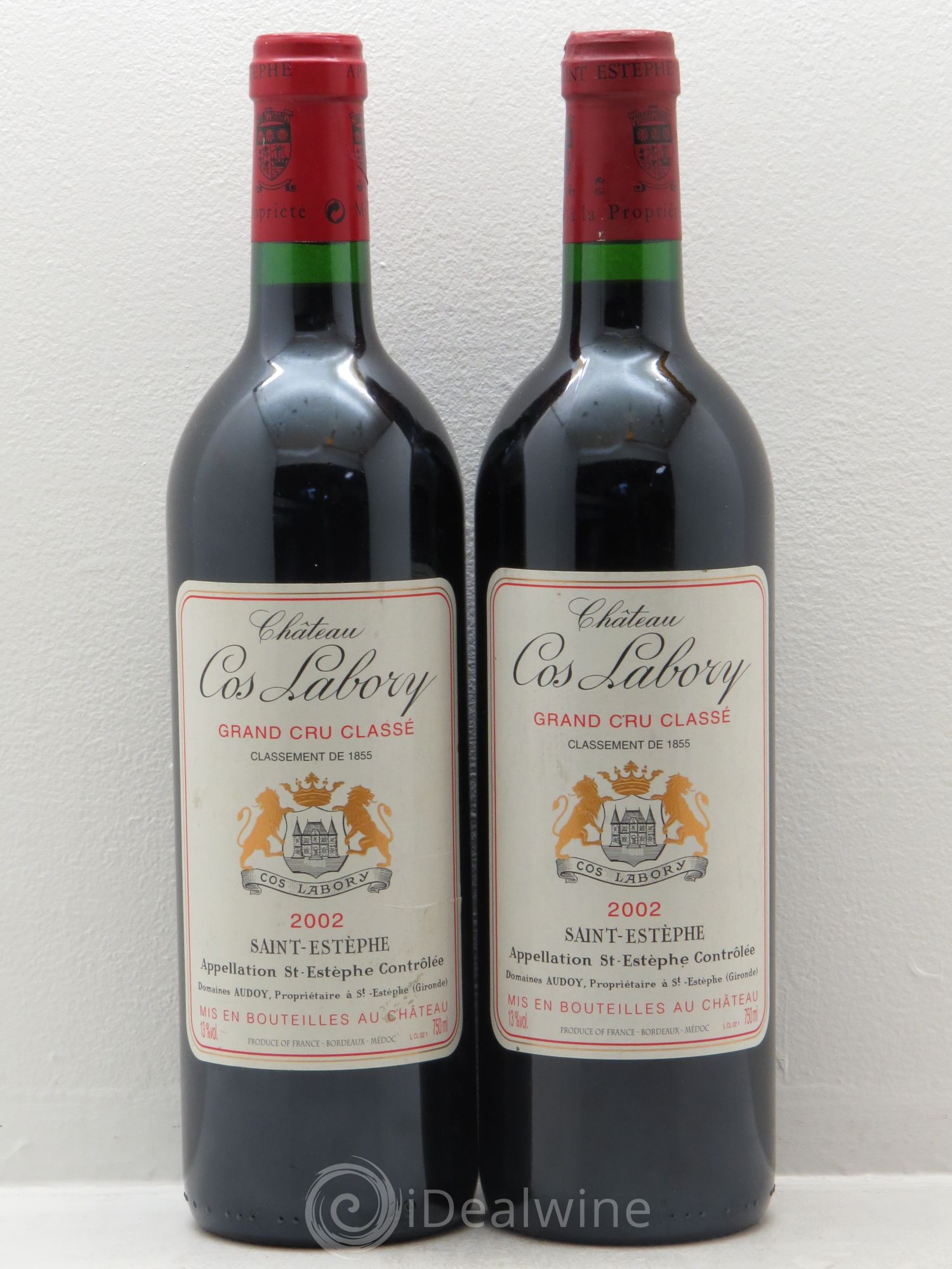 Château Cos Labory 5ème Grand Cru Classé 2002 - Lot de 2 bouteilles - 0