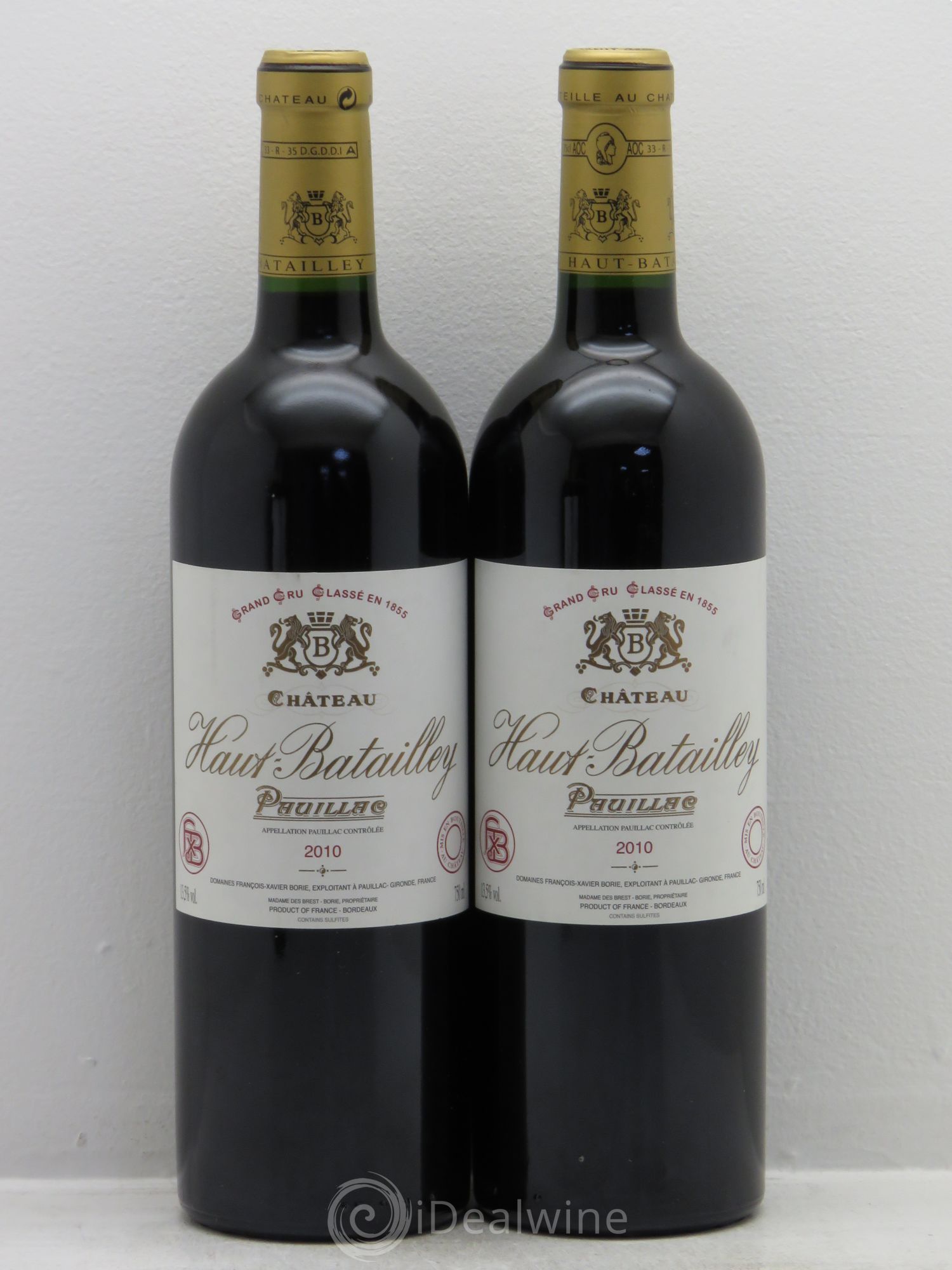 Château Haut Batailley 5ème Grand Cru Classé 2010 - Lot de 2 bouteilles - 0
