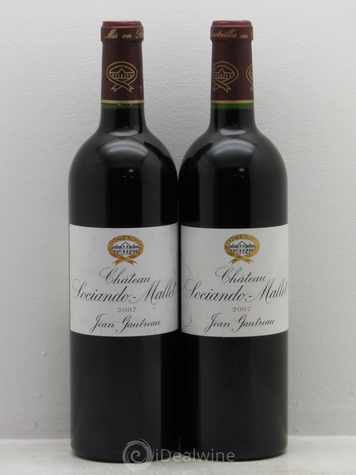 Château Sociando Mallet 2007 - Lot de 2 bouteilles - 0