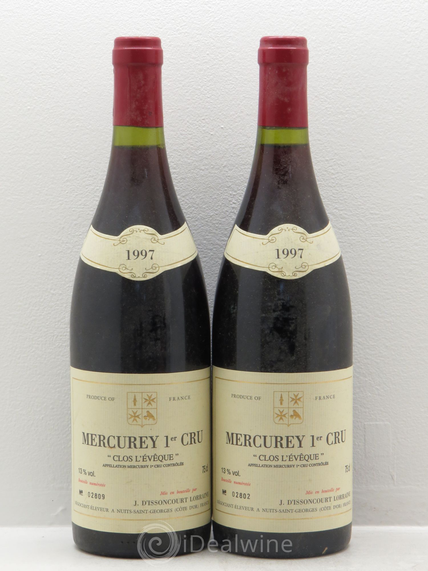 Mercurey 1er Cru J.D'Issoncourt Lorraine 1997 - Posten von 2 Flaschen - 0