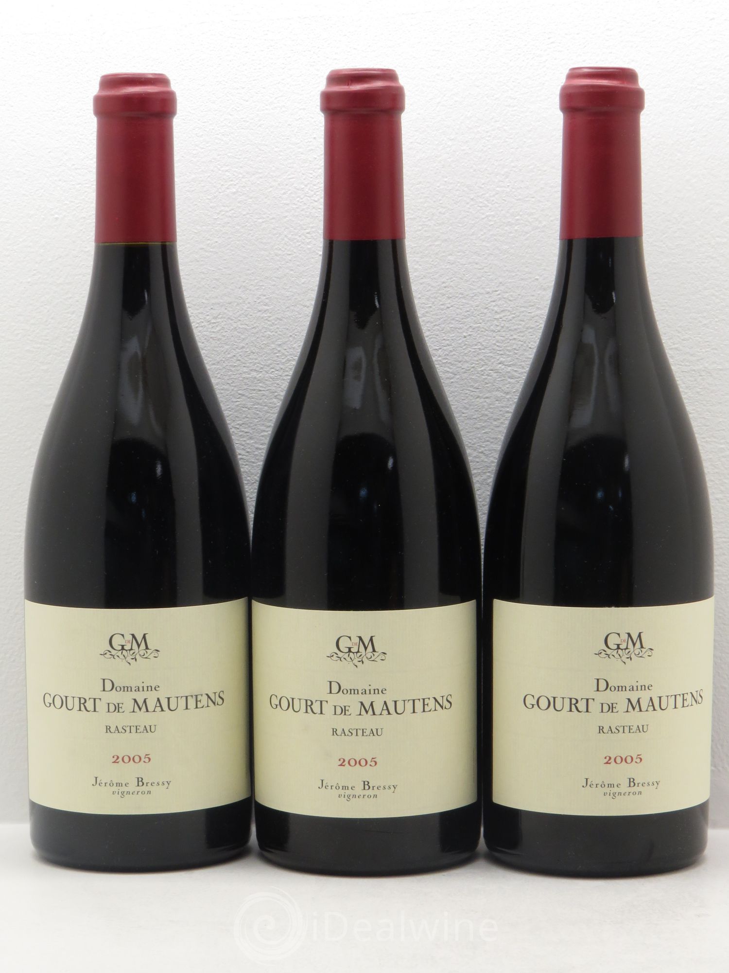 Rasteau Domaine Gourt de Mautens - Jérôme Bressy 2005 - Lot de 3 bouteilles - 0