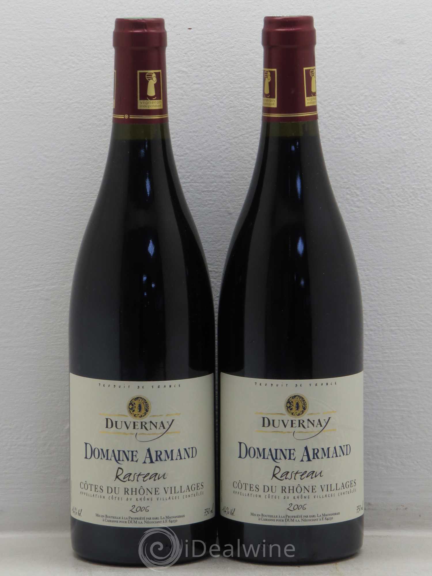 Rasteau Domaine Armand Duvernay 2006 - Lotto di 2 bottiglie - 0