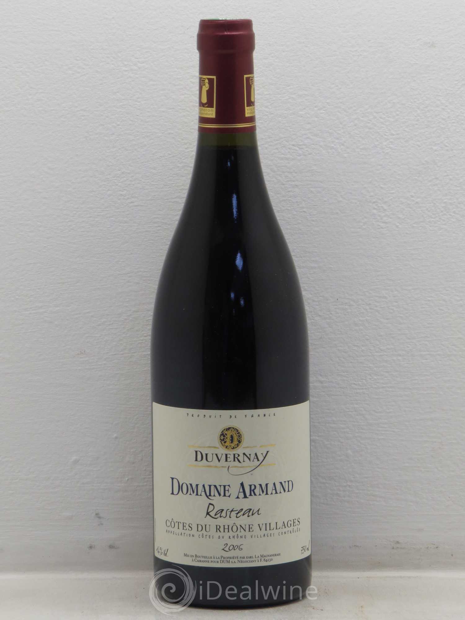 Rasteau Domaine Armand Duvernay 2006 - Lot de 1 bouteille - 0